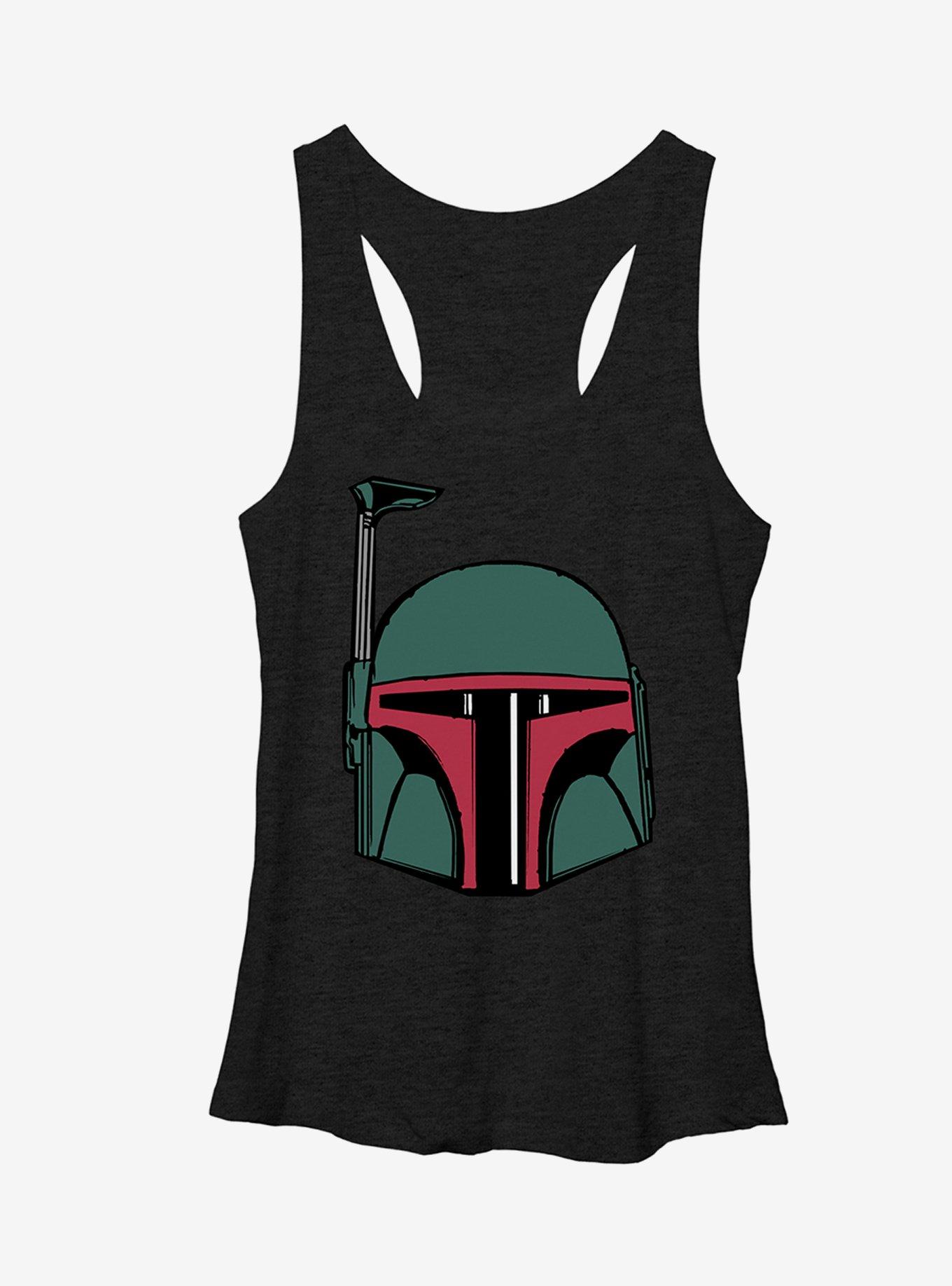 Star Wars Boba Fett Helmet Girls Tanks