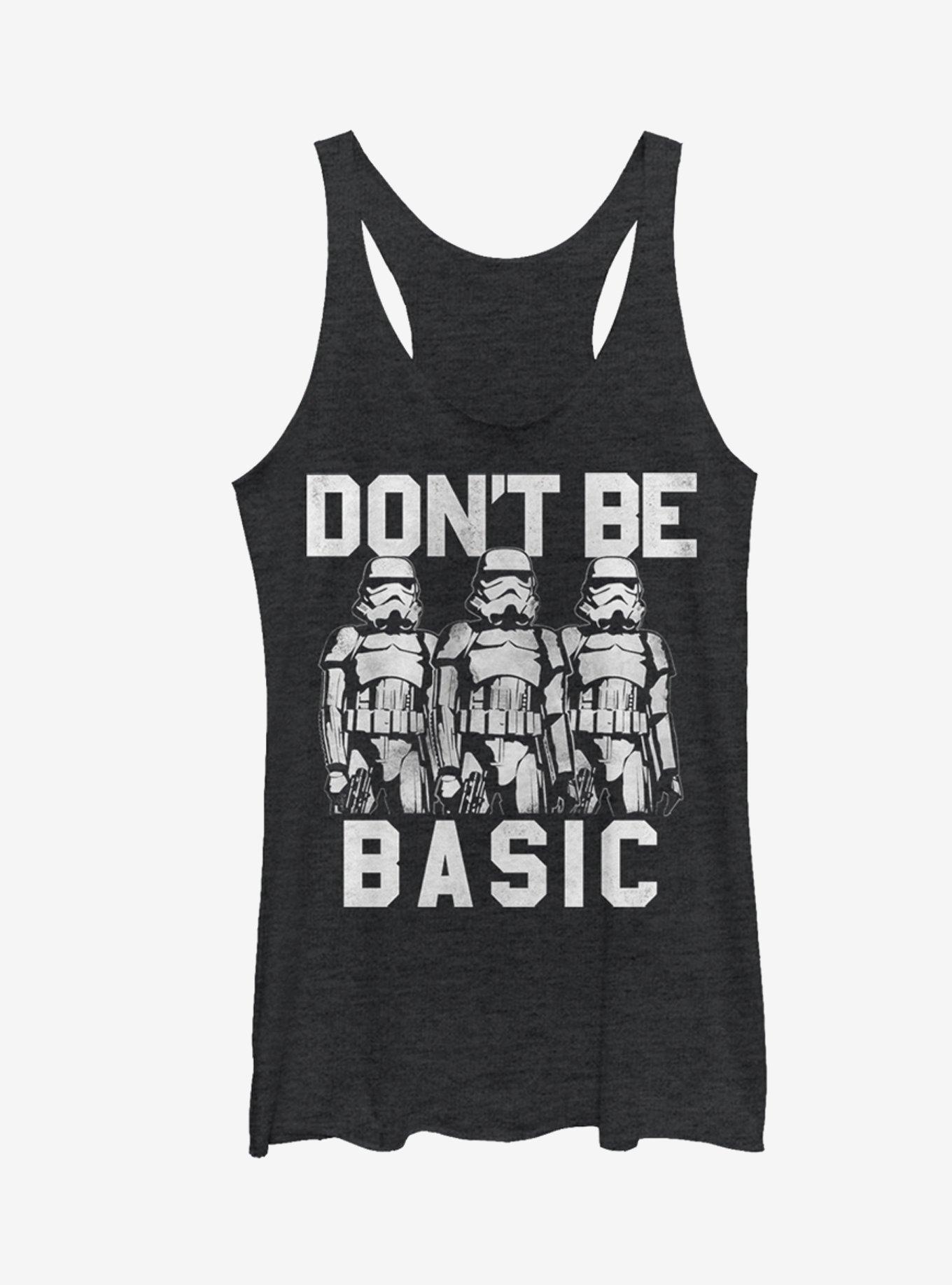 Star Wars Don't Be Basic Stormtroopers Girls Tanks, BLK HTR, hi-res
