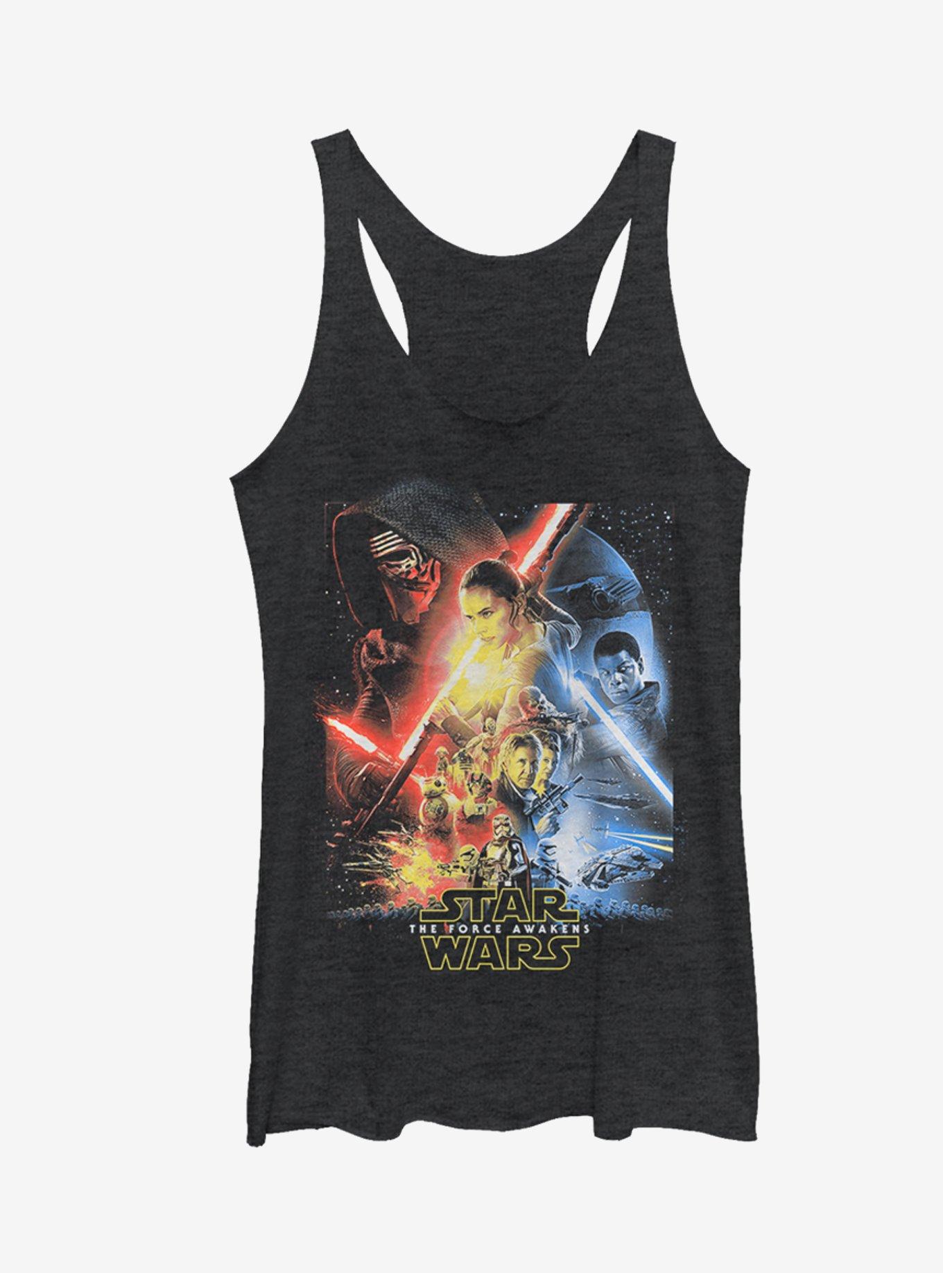 Star Wars Episode VII Cool Poster Girls Tanks, BLK HTR, hi-res