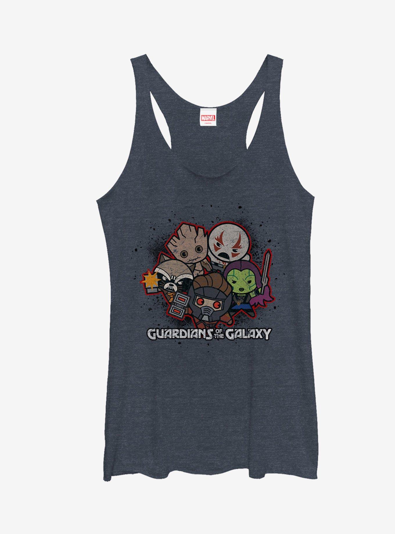 Guardians Of The Galaxy Guardians of the Galaxy Kawaii Girls Tanks, NAVY HTR, hi-res