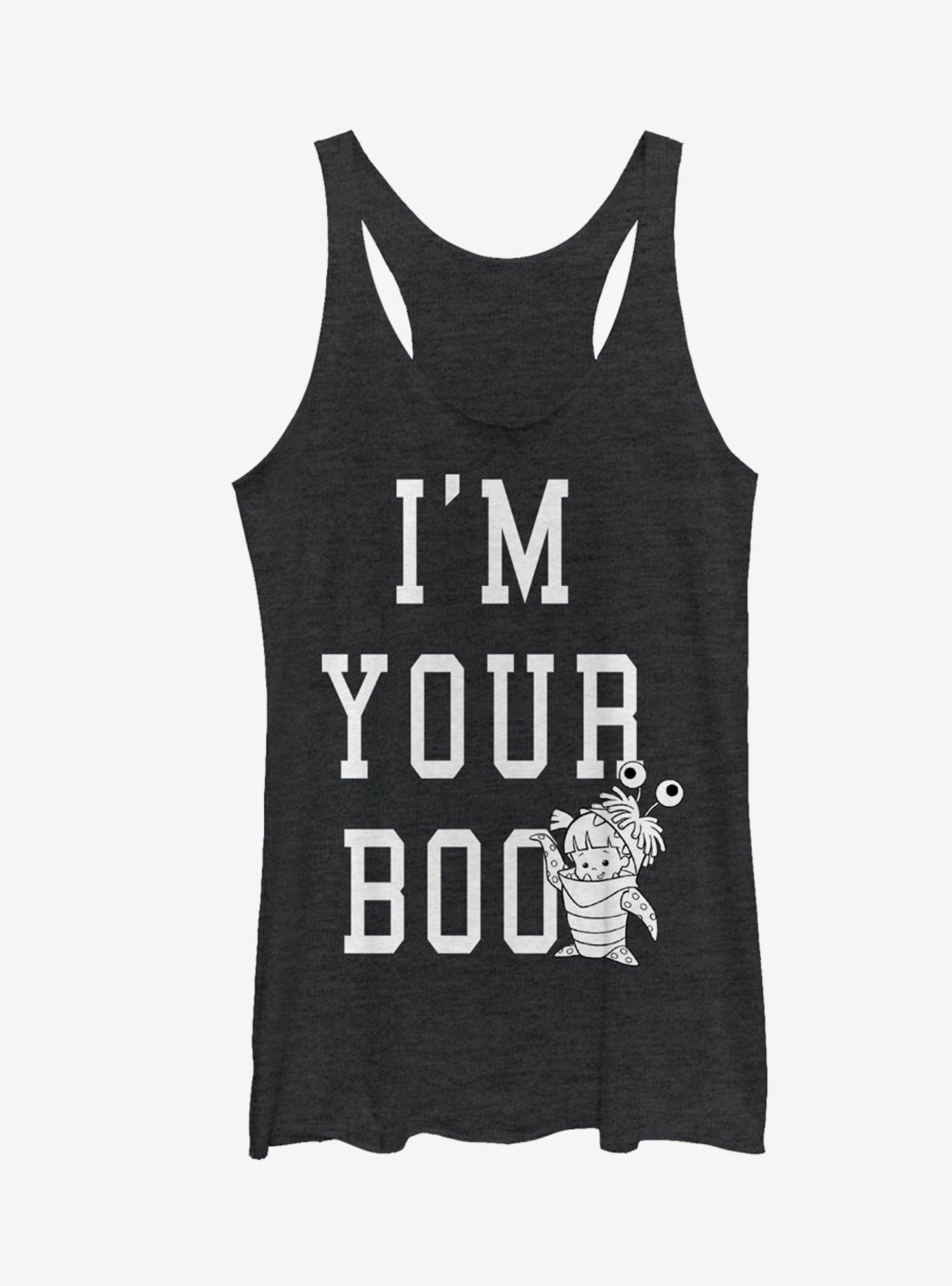 Monsters Inc. I'm Your Boo Girls Tanks, BLK HTR, hi-res