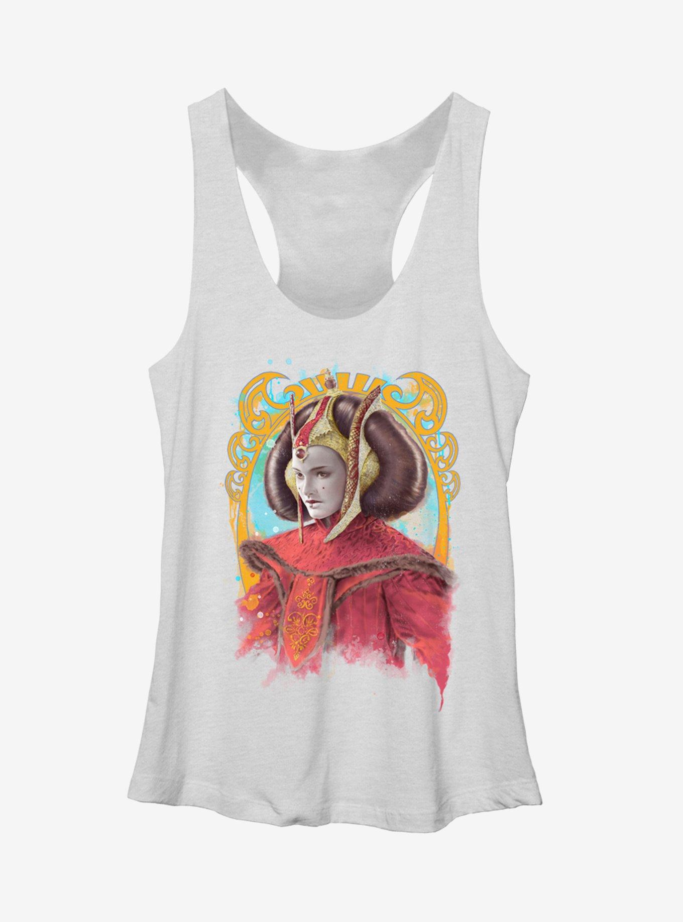 Star Wars Queen Amidala Girls Tank Top, WHITE HTR, hi-res