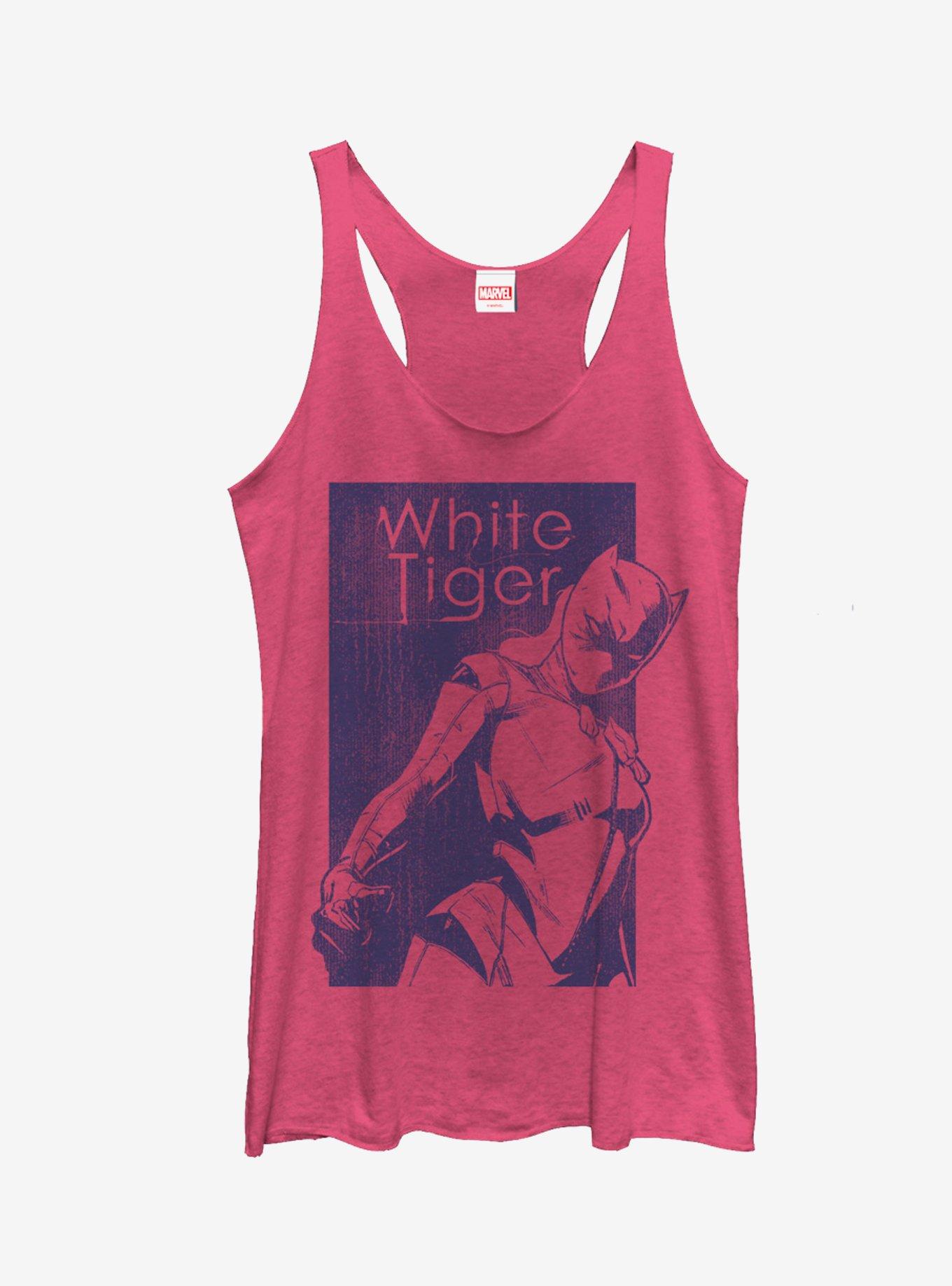 Marvel White Tiger Amulet Girls Tanks, PINK HTR, hi-res