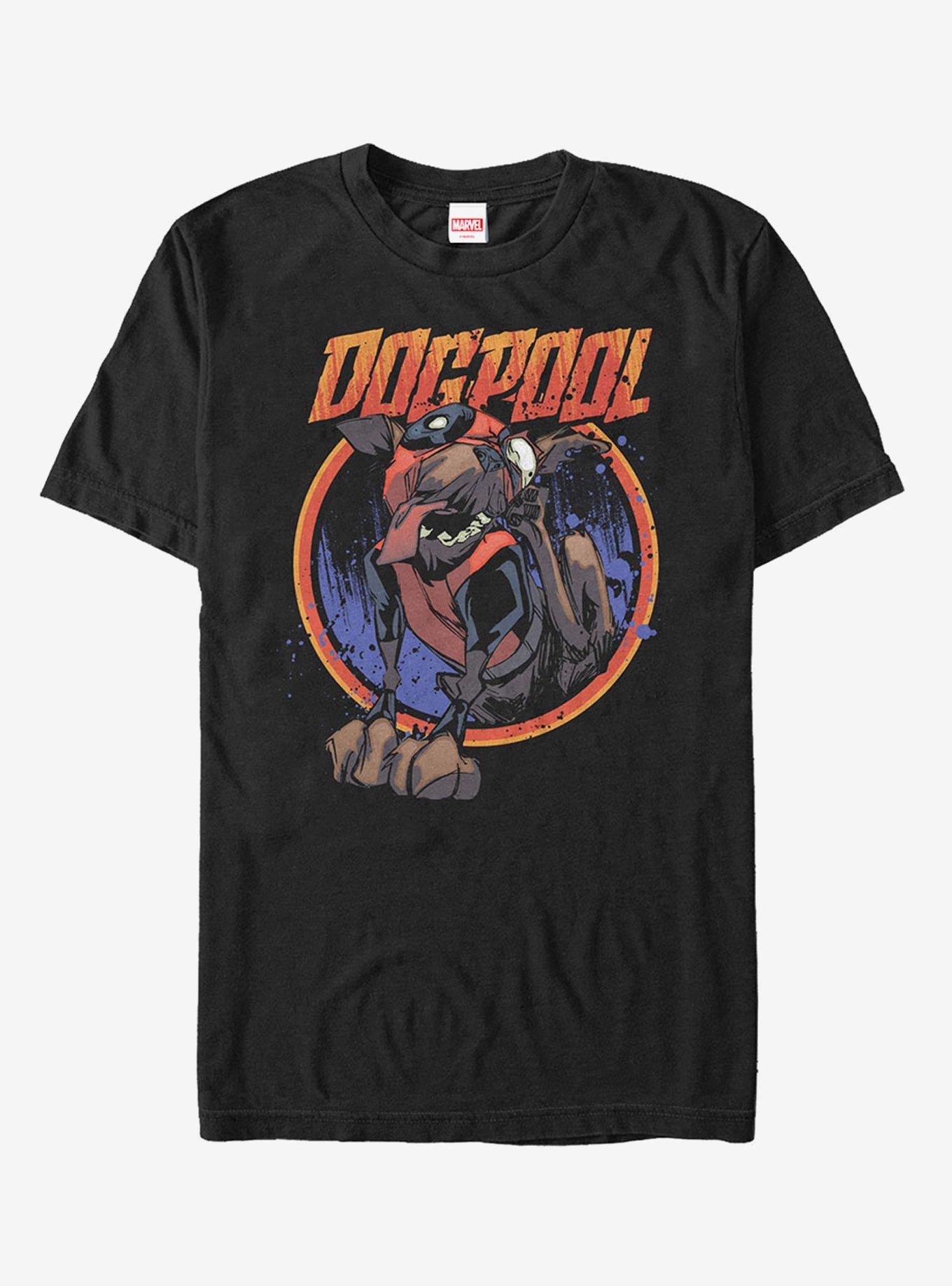 Marvel Deadppol Dogpool Scratch T-Shirt, BLACK, hi-res