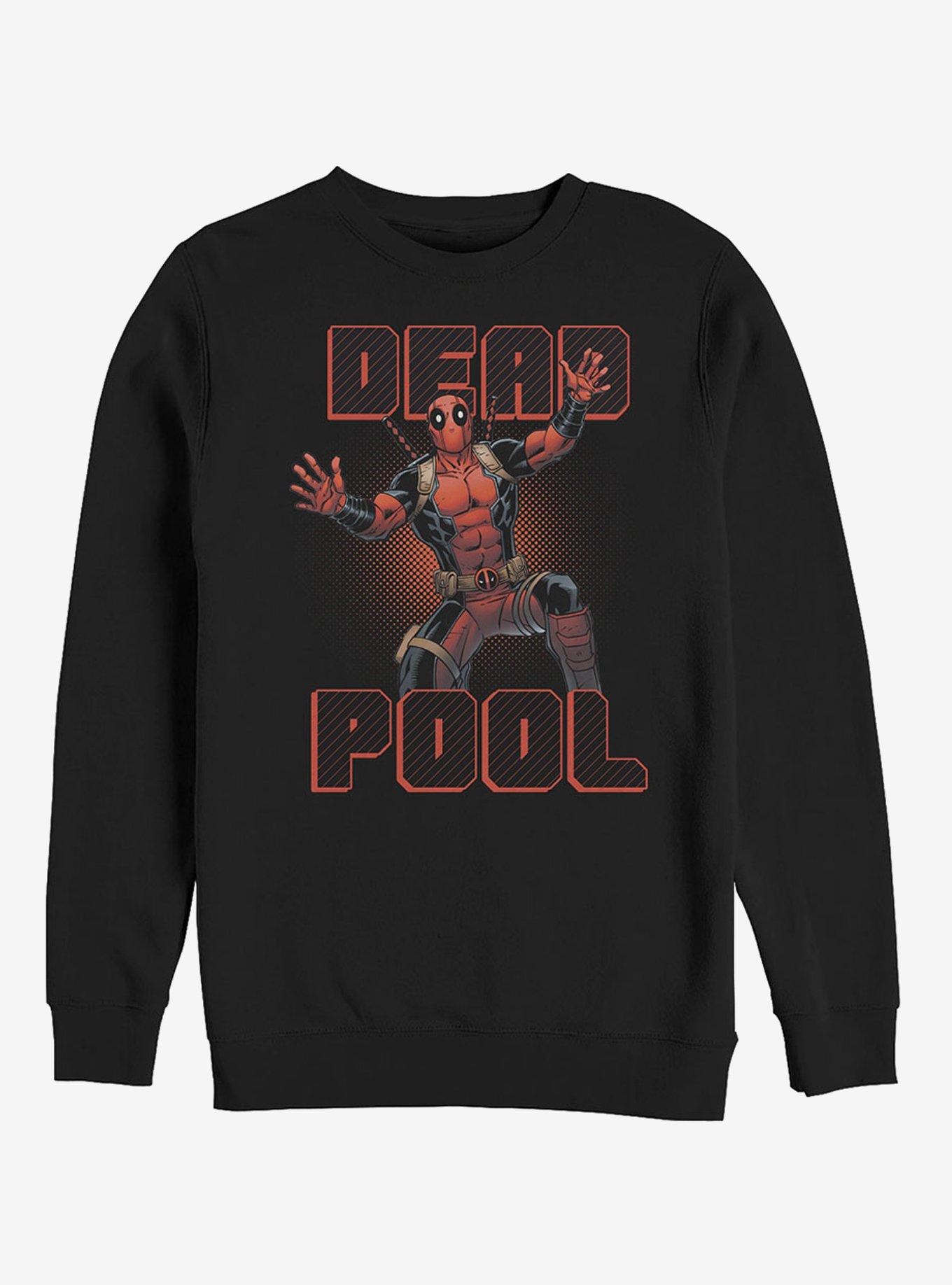 Marvel Deadpool Falling Girls Sweatshirt, BLACK, hi-res