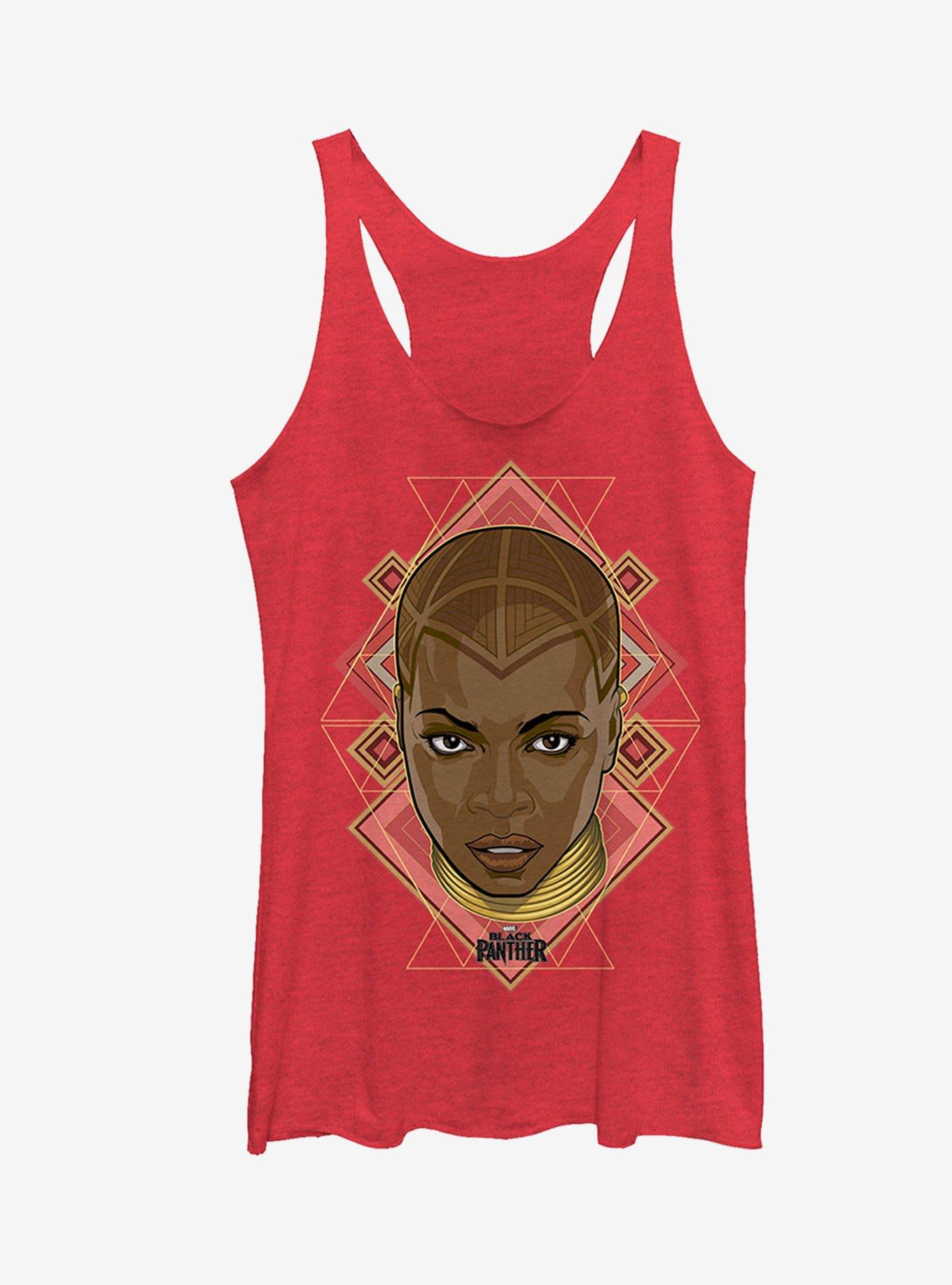 Marvel Black Panther 2018 Okoye Portrait Girls Tanks, RED HTR, hi-res