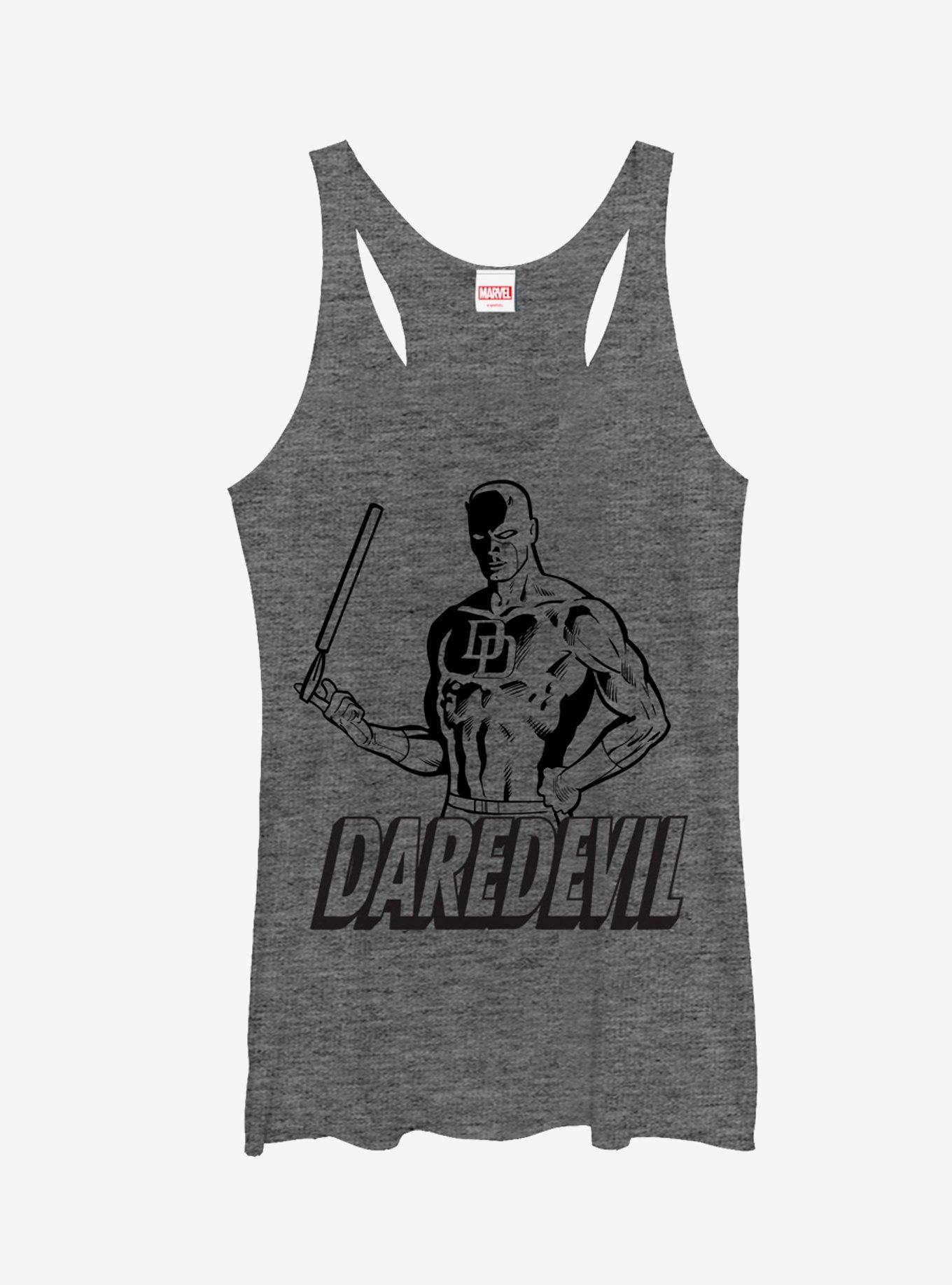 Marvel Daredevil Billy Club Girls Tanks, GRAY HTR, hi-res