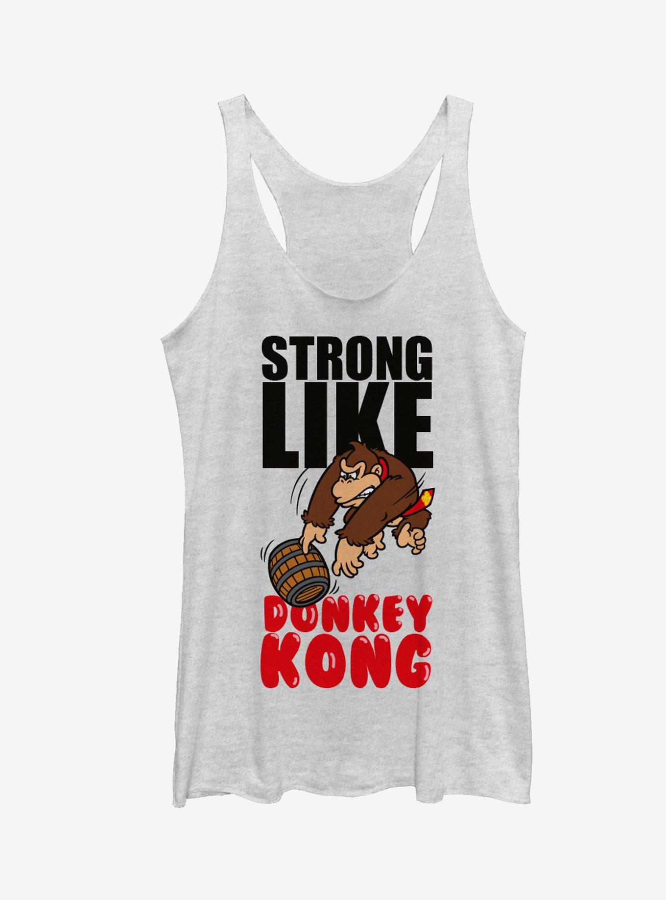 Nintendo Donkey Kong Strong Girls Tanks, WHITE HTR, hi-res