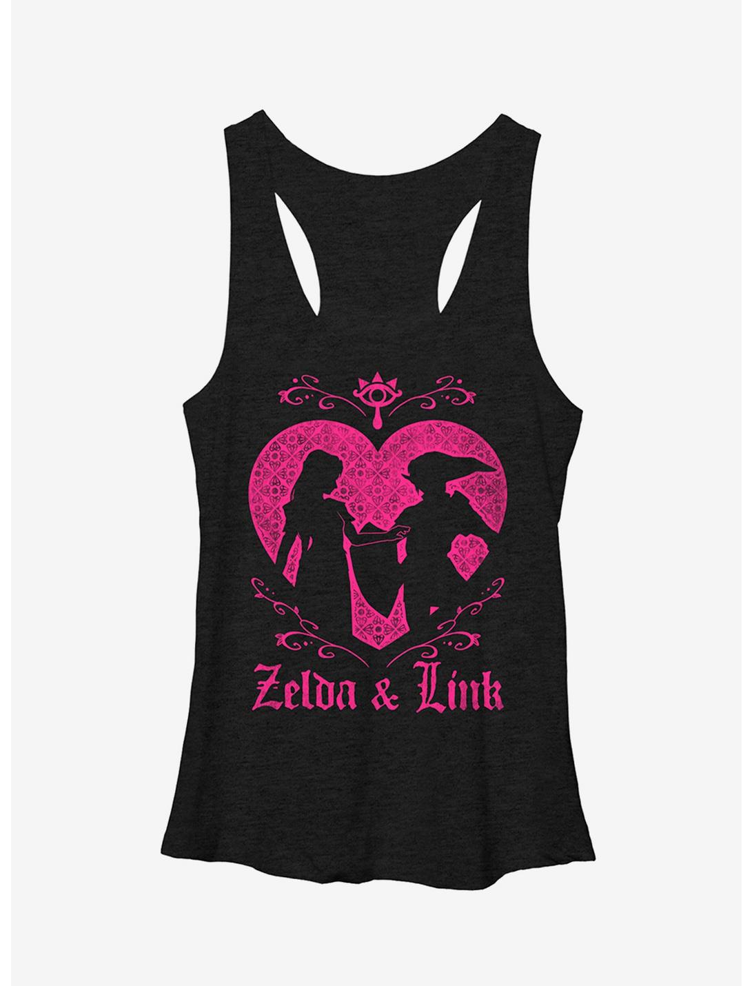 Nintendo Legend of Zelda Link Love Girls Tanks, BLK HTR, hi-res