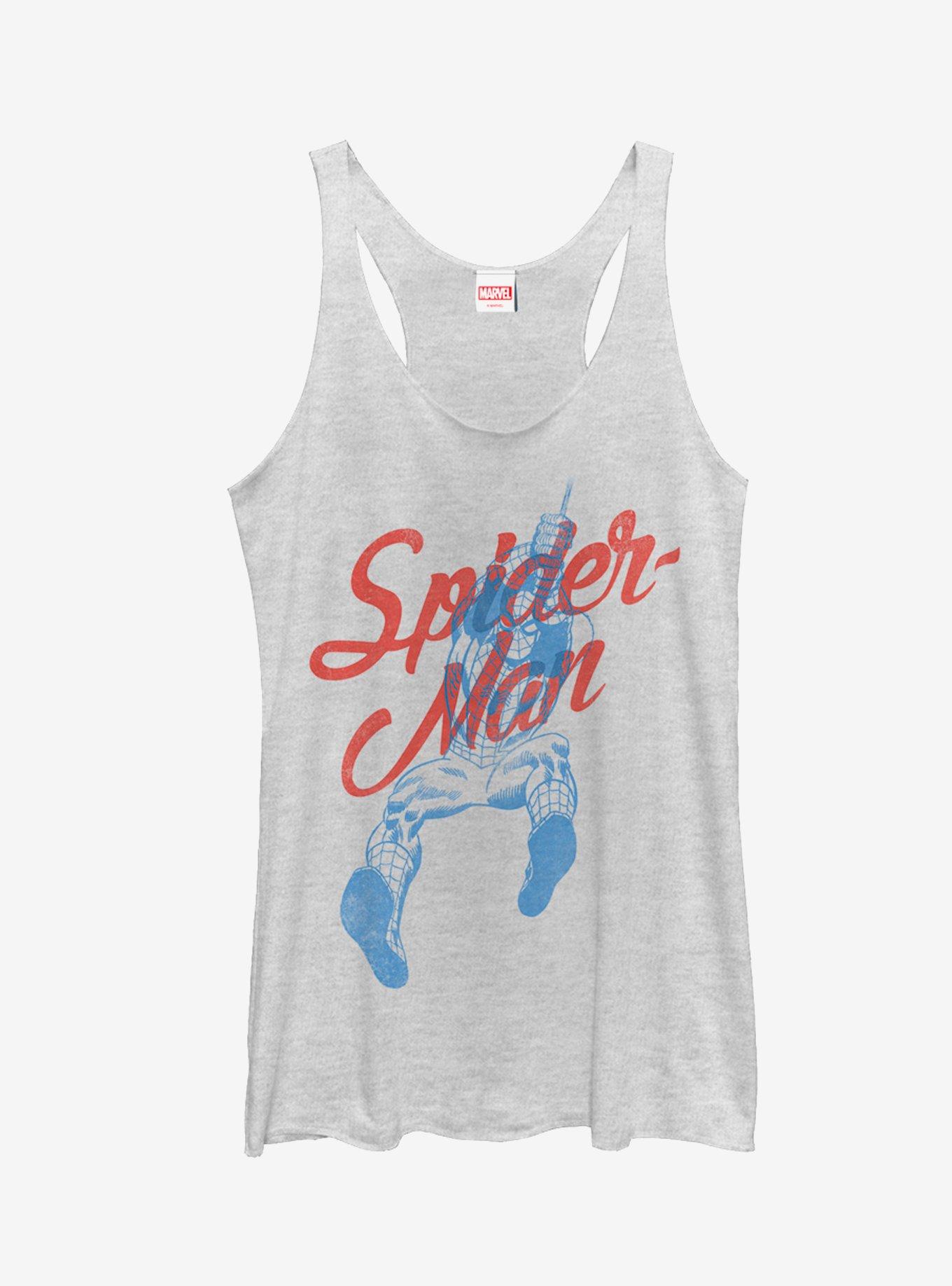 Hot Topic Marvel SpiderMan Cursive Girls Tanks Hamilton Place