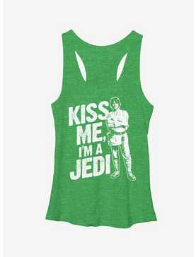 Star Wars St. Patrick's Day Kiss Me I'm a Jedi Girls Tank, , hi-res