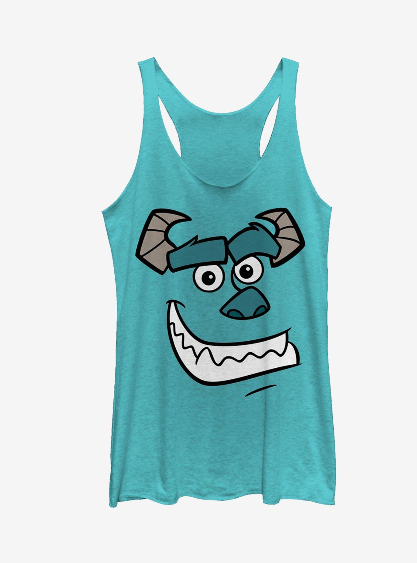 Monsters Inc. Sulley Face Girls Tanks, TAHI BLUE, hi-res