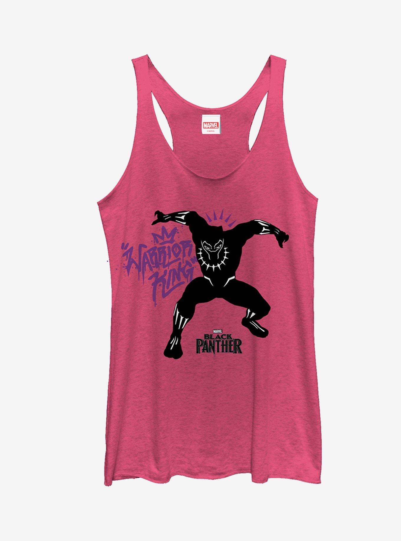 Marvel Black Panther 2018 Warrior King Girls Tanks, PINK HTR, hi-res