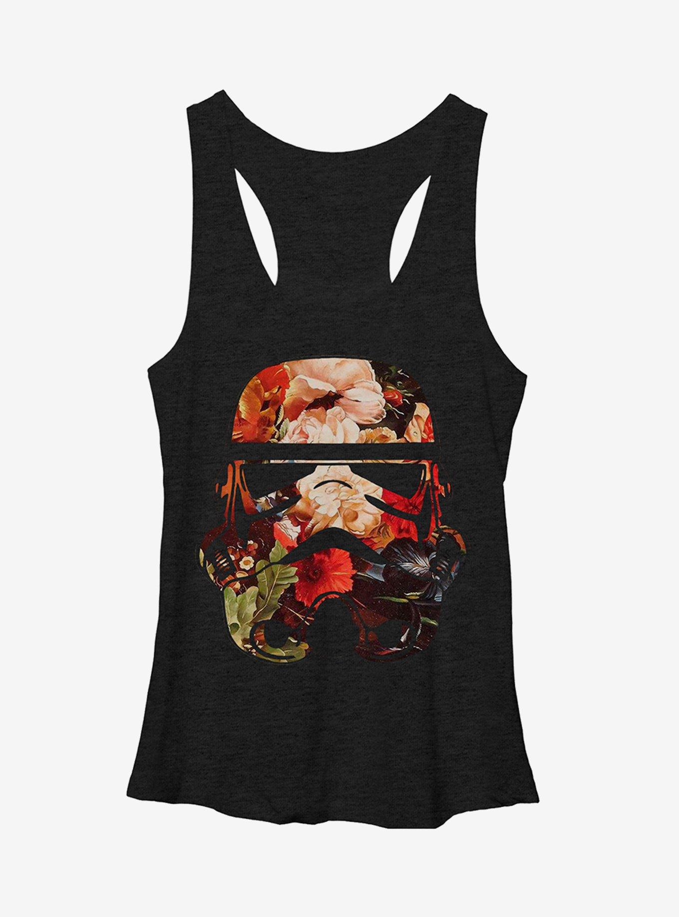 Star Wars Blooming Stormtrooper Girls Tanks, BLK HTR, hi-res