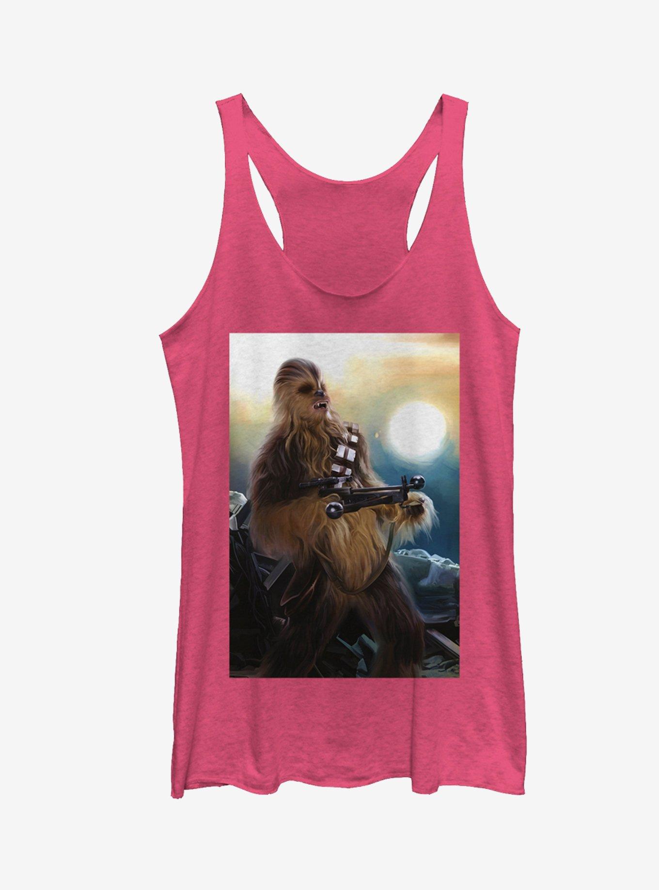 Star Wars Chewbacca Bowcaster Girls Tanks, PINK HTR, hi-res