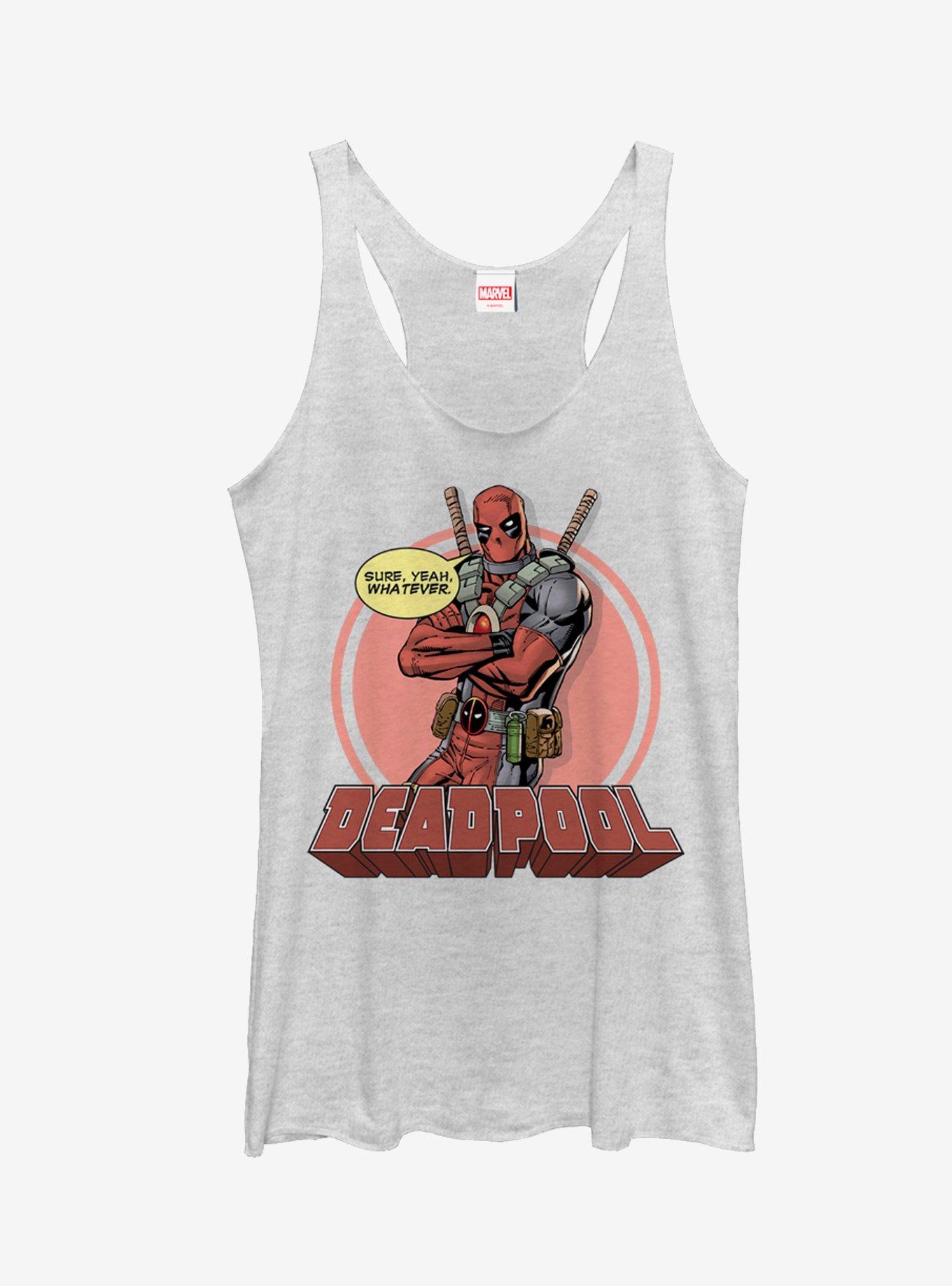 Marvel Deadpool Whatever Girls Tank, WHITE HTR, hi-res