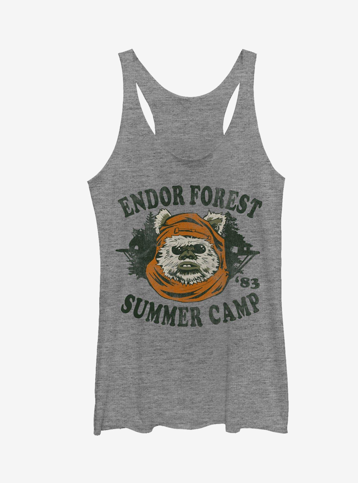 Star Wars Ewok Summer Camp Girls Tank Top, GRAY HTR, hi-res