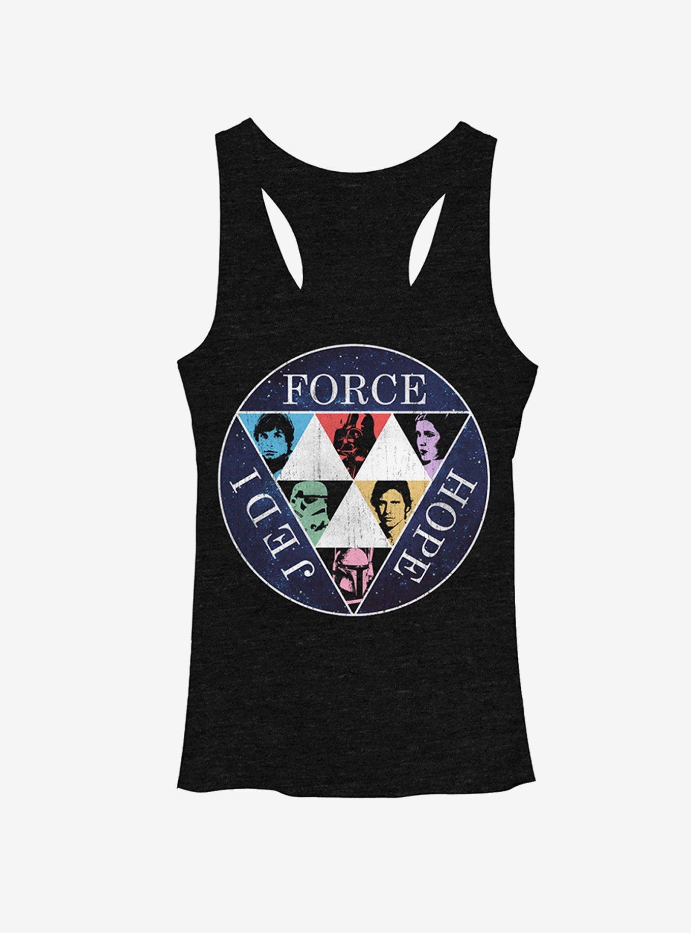 Star Wars Force Hope Jedi Girls Tanks, BLK HTR, hi-res