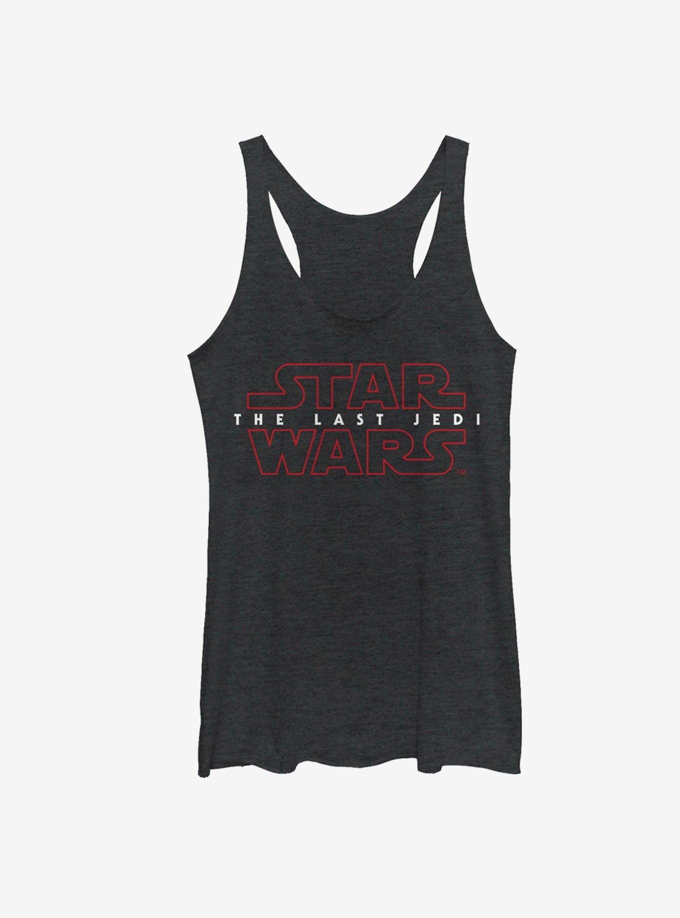 Star Wars Sleek Logo Girls Tanks, BLK HTR, hi-res