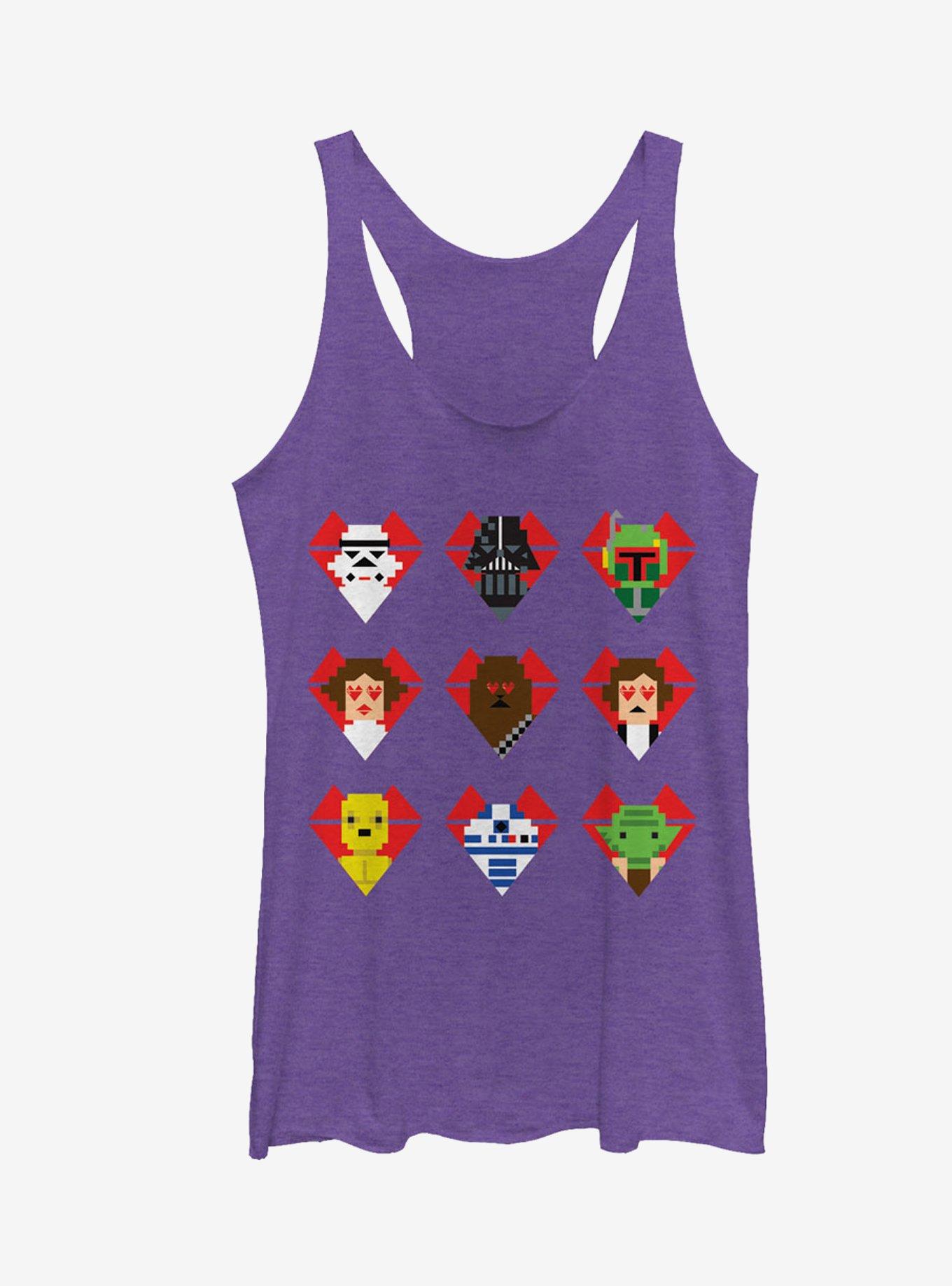 Star Wars Valentine's Day Character Hearts Girls Tanks, PUR HTR, hi-res