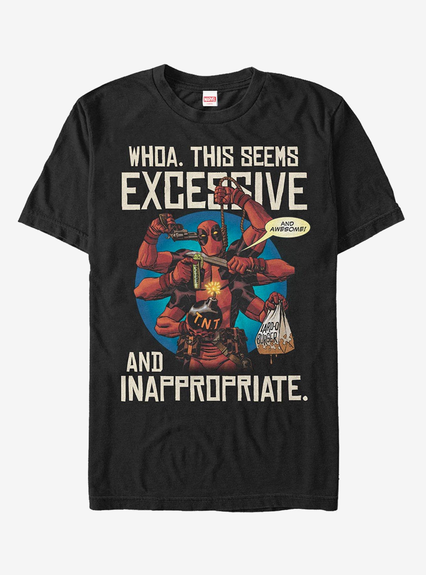 Marvel Deadpool Excessive Destructive Behavior T-Shirt, BLACK, hi-res