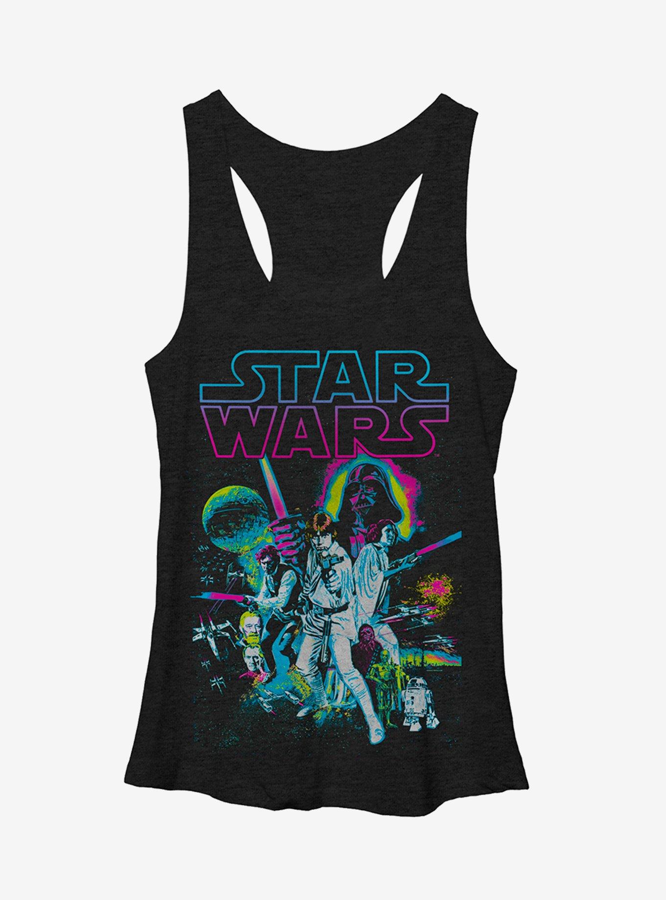 Star Wars A New Hope Girls Tanks, BLK HTR, hi-res