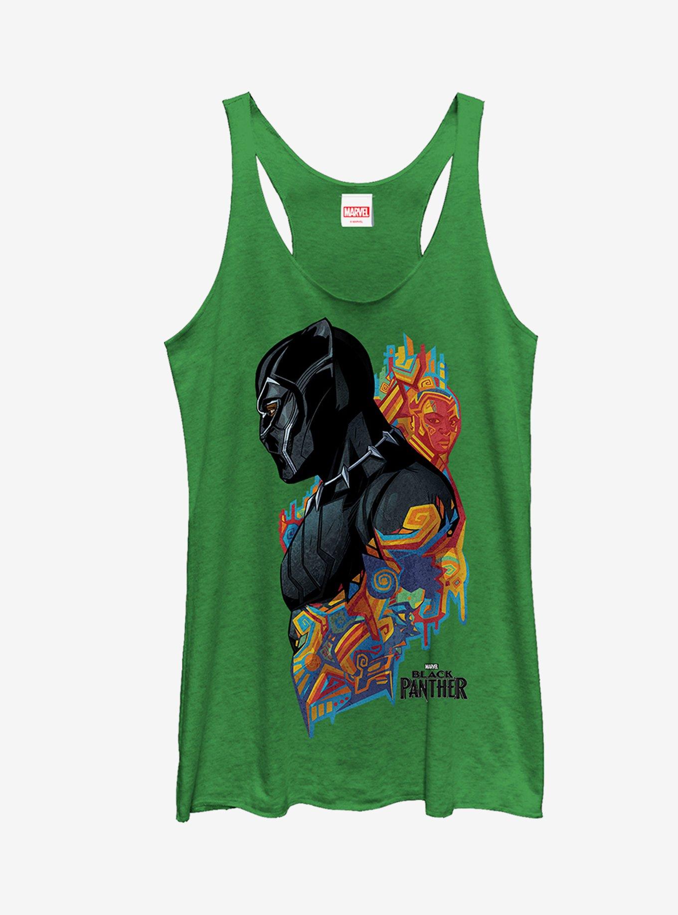 Marvel Black Panther 2018 Artistic Pattern Girls Tanks, ENVY, hi-res