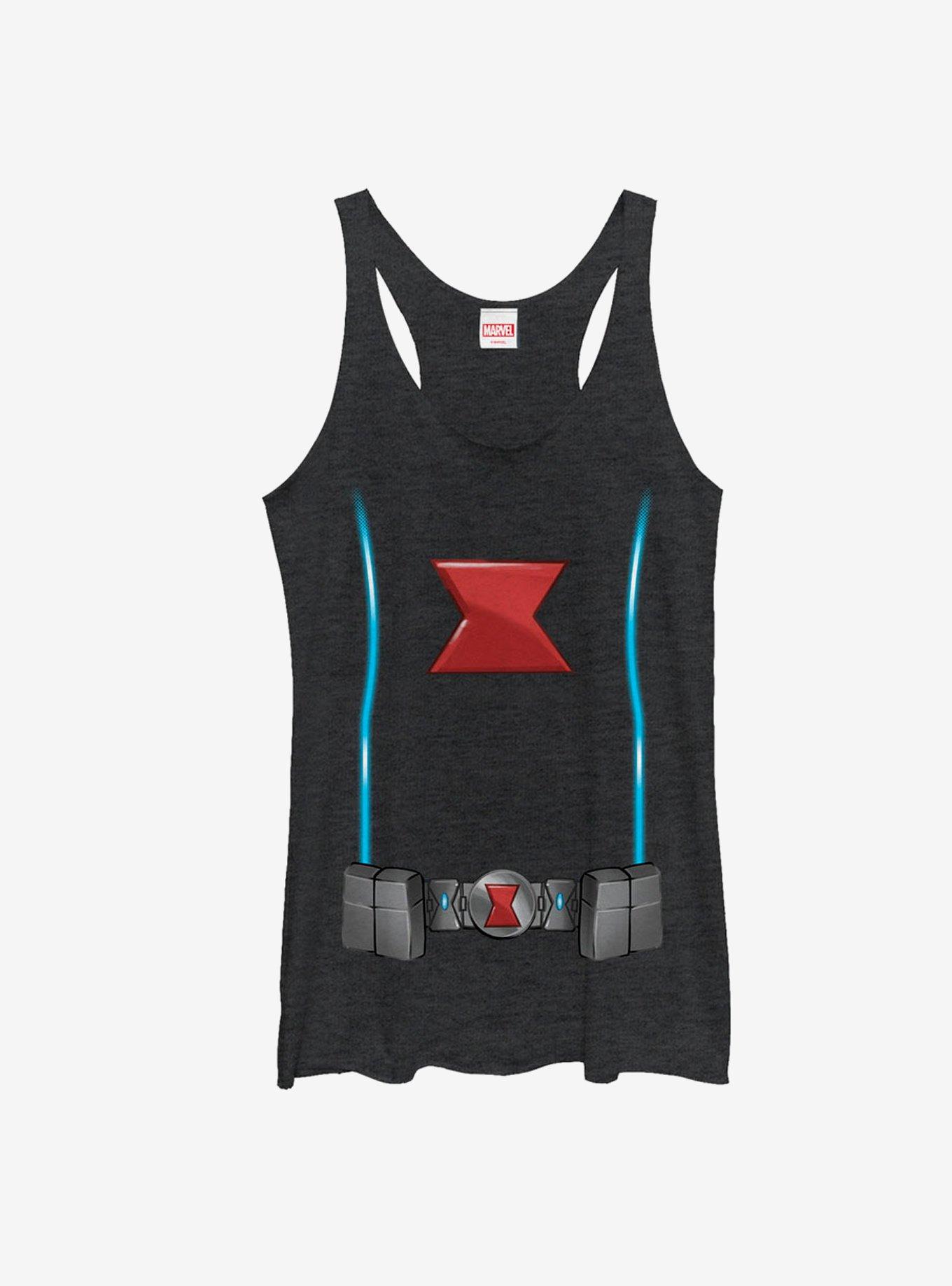 Marvel Black Widow Costume Girls Tanks, BLK HTR, hi-res