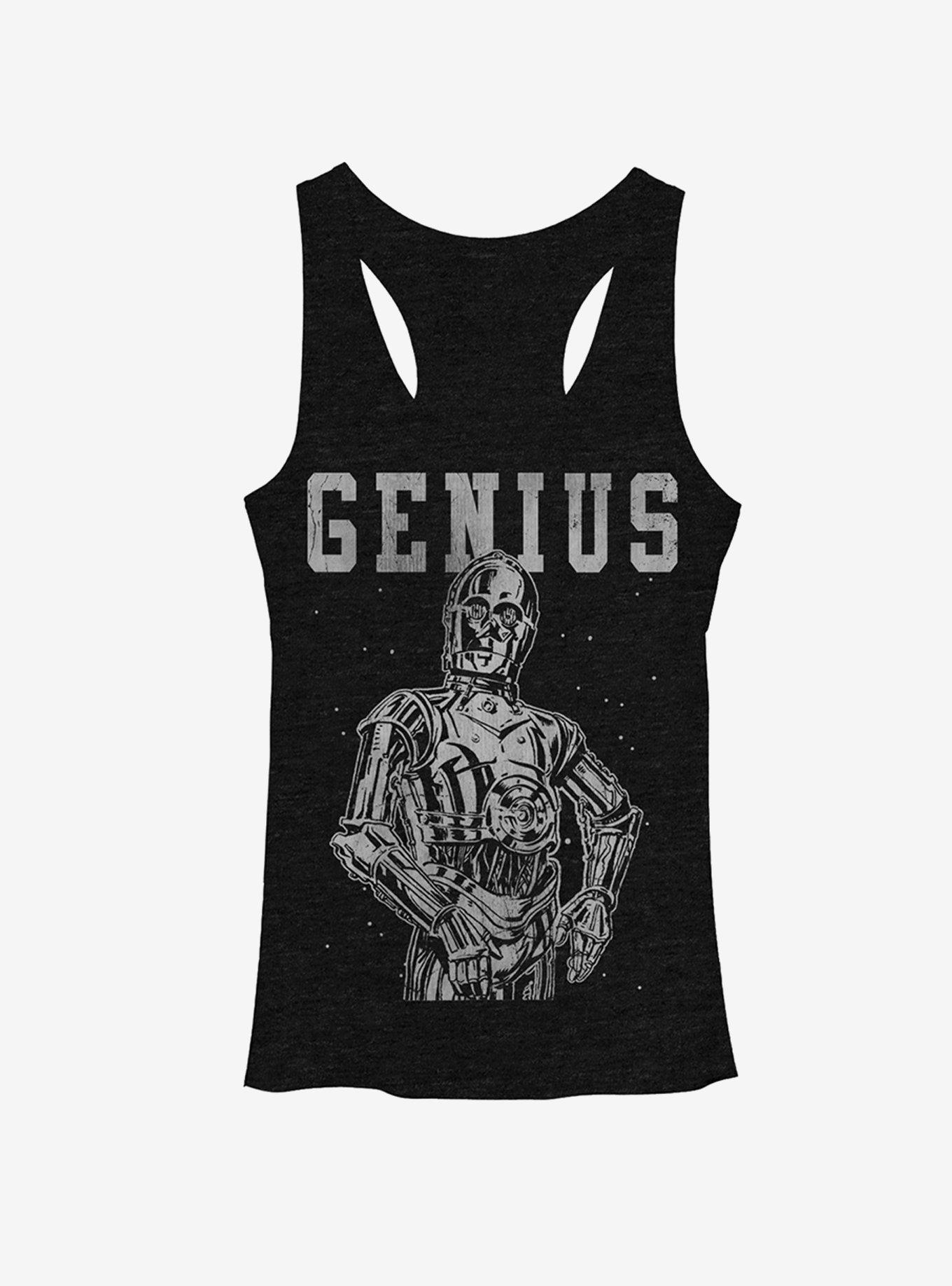 Star Wars C-3PO Genius Girls Tanks, BLK HTR, hi-res