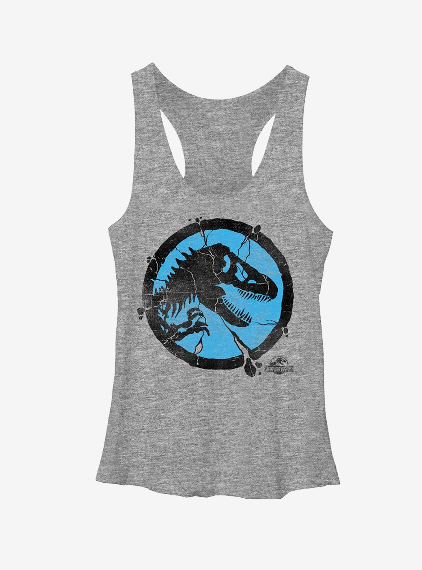 Jurassic World Cracked T. Rex Logo Girls Tank Top