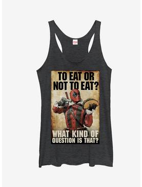 Plus Size Marvel Deadpool To Eat Or Not To Eat Girls Tank, , hi-res