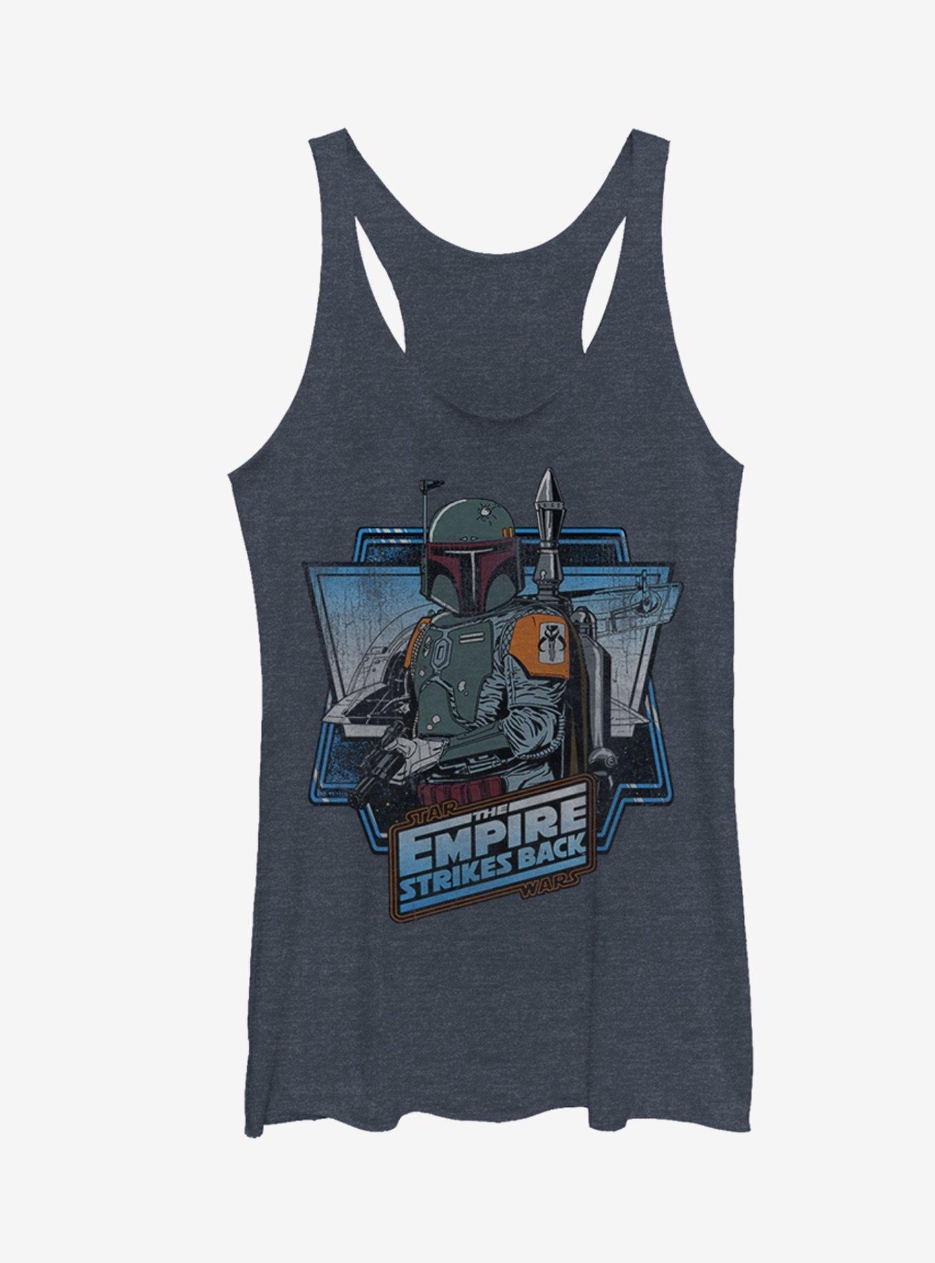 Star Wars The Empire Strikes Back Boba Fett Girls Tank Top, NAVY HTR, hi-res