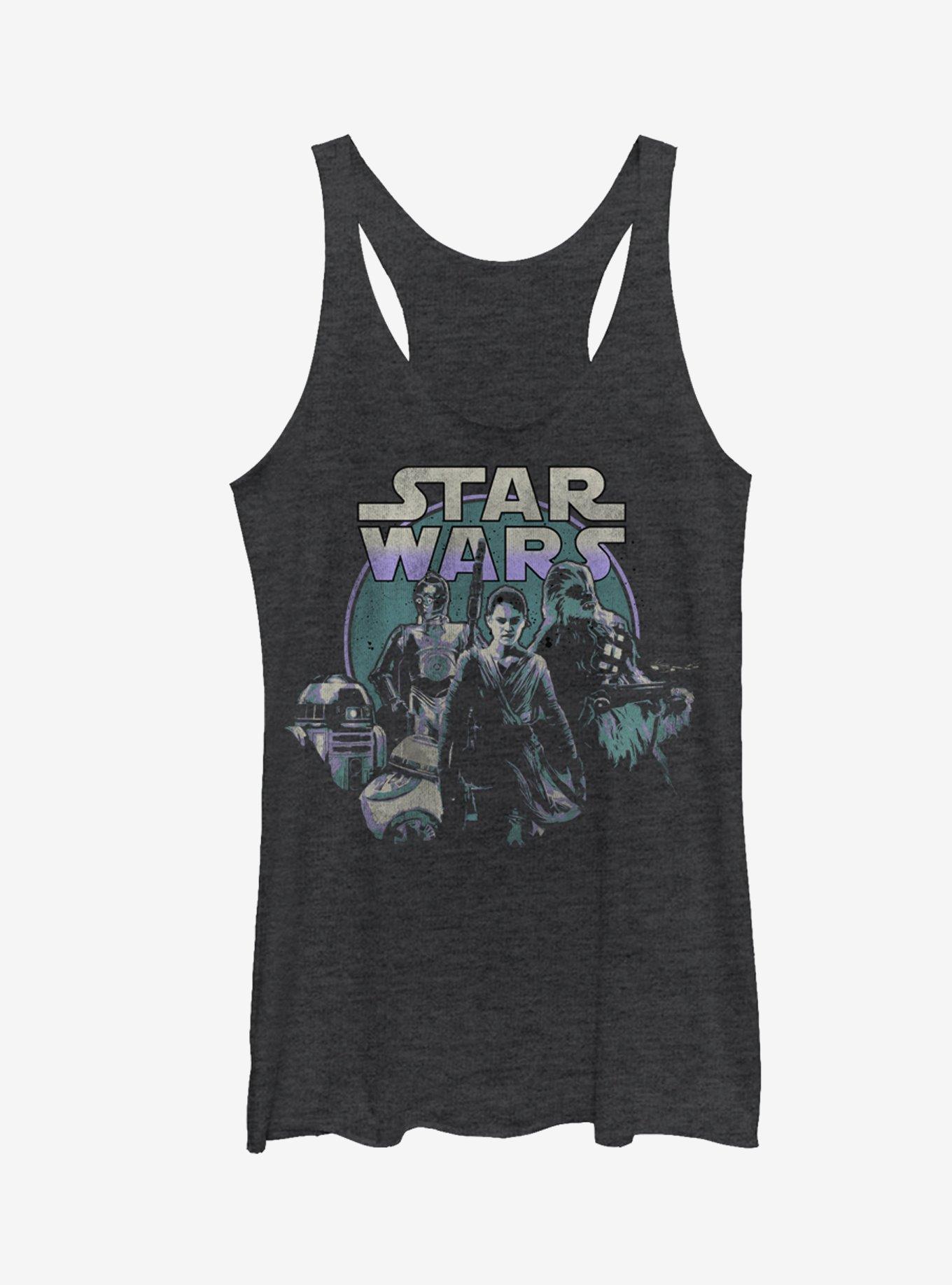 Star Wars Episode VII Rey and Droids Girls Tanks, , hi-res