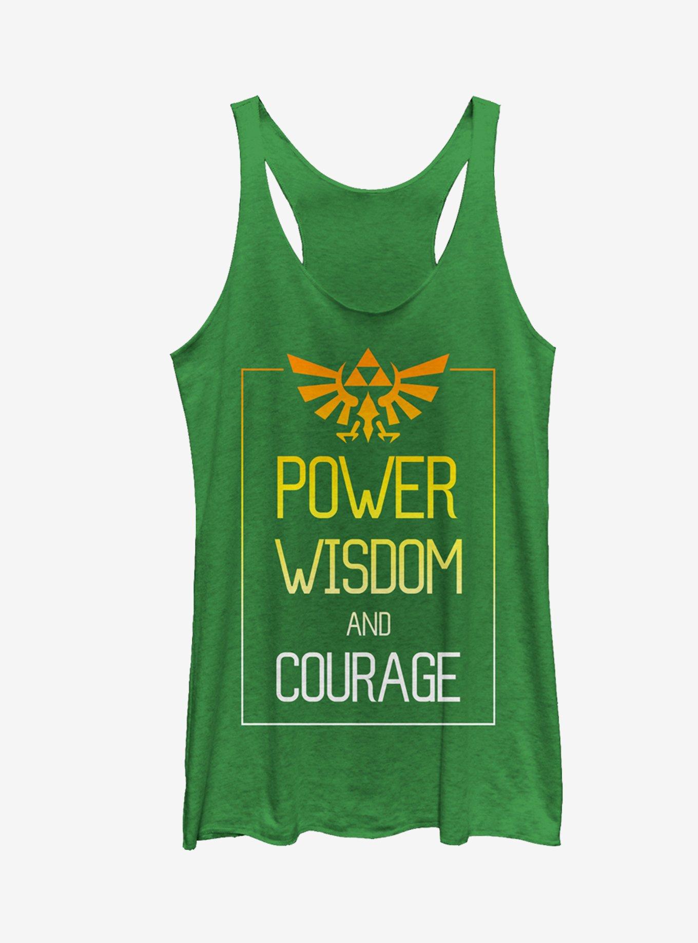 Nintendo Legend of Zelda Power Wisdom Courage Girls Tanks, ENVY, hi-res