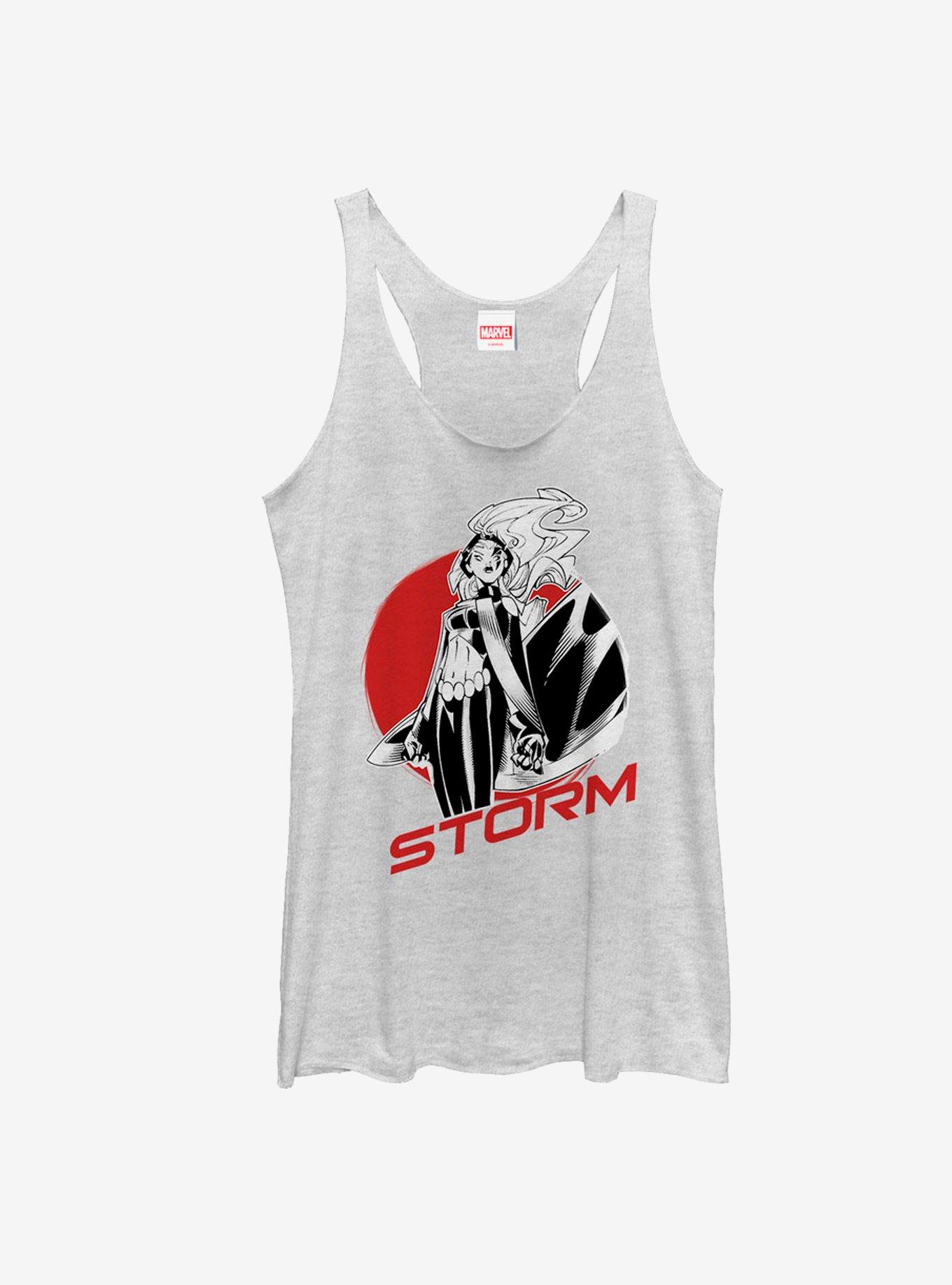 Marvel X-Men Storm Badge Girls Tanks, WHITE HTR, hi-res
