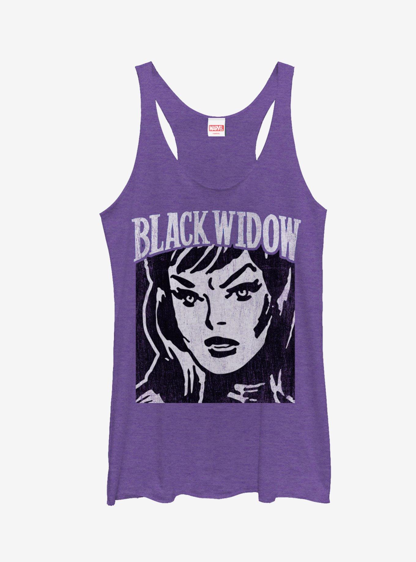 Marvel Black Widow Portrait Girls Tanks, PUR HTR, hi-res