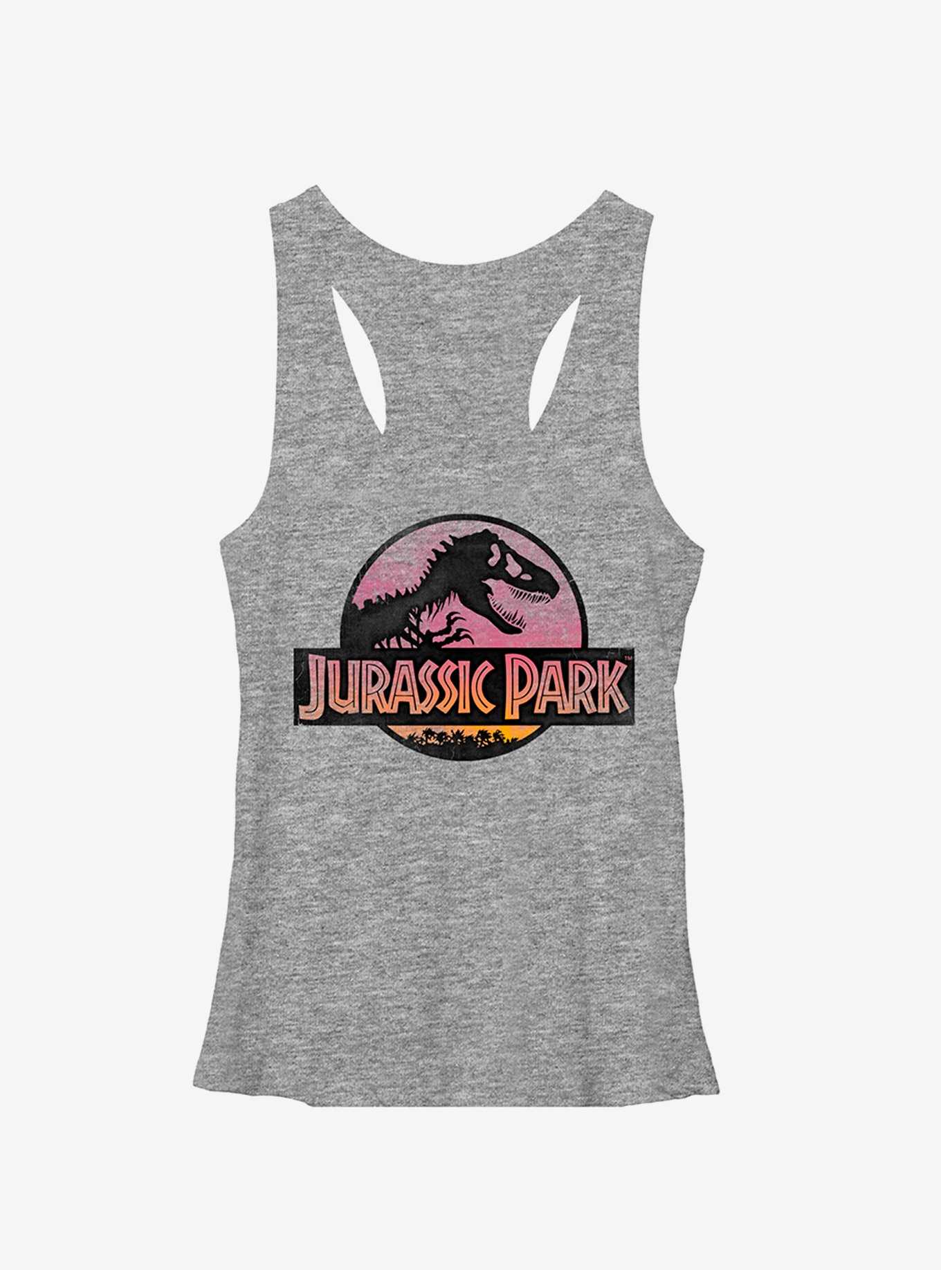 Jurassic Park Grey Sunset Logo Girls Tank Top, , hi-res