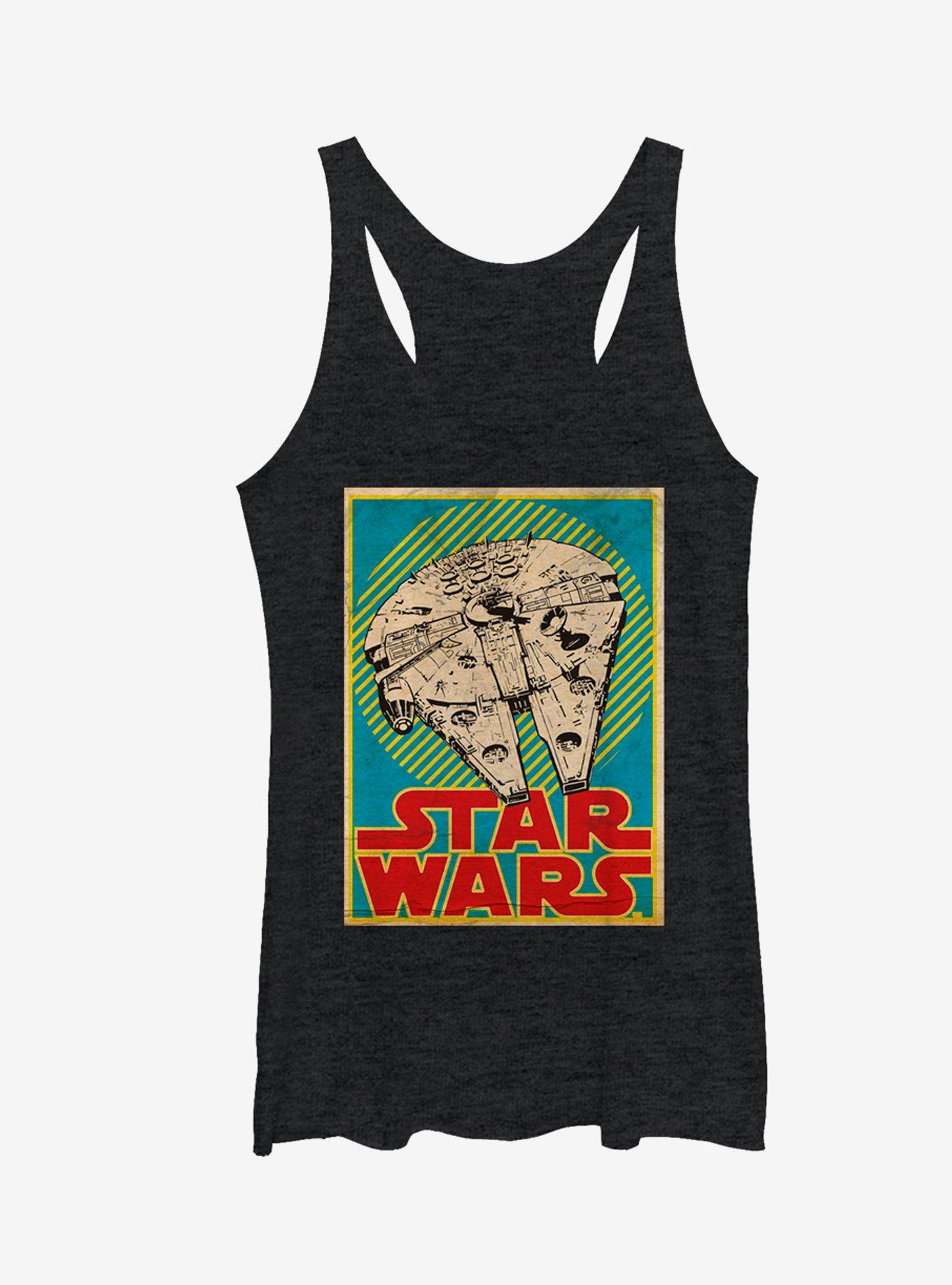 Star Wars Millennium Falcon Trading Card Girls Tanks, BLK HTR, hi-res