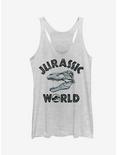 Jurassic World T. Rex Skull Girls Tank Top, WHITE HTR, hi-res