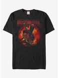 Marvel Deadpool Flames T-Shirt, BLACK, hi-res