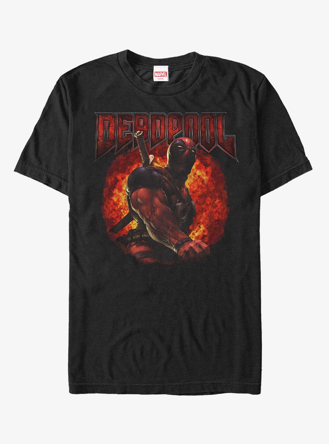 Marvel Deadpool Flames T-Shirt, , hi-res