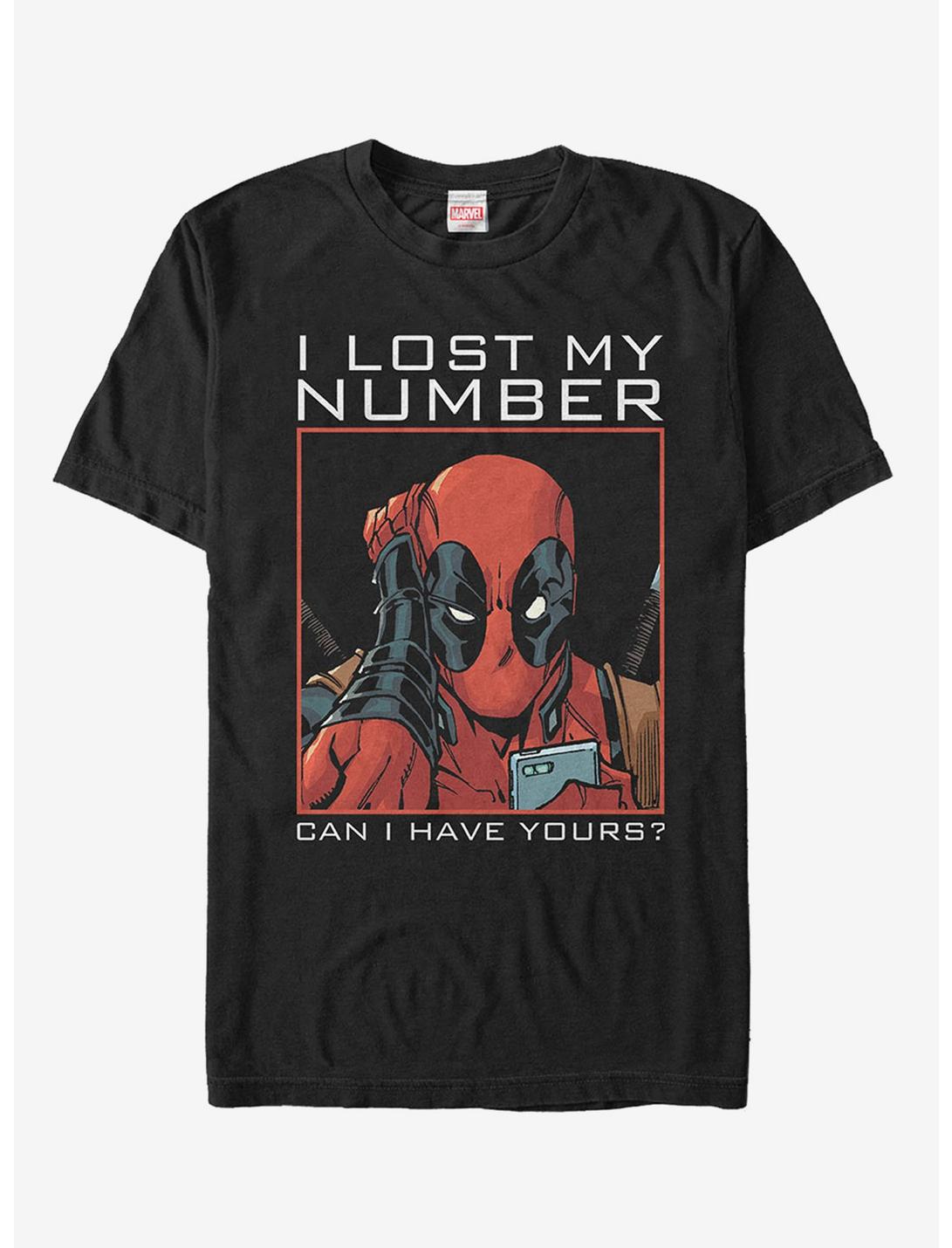 Marvel Deadpool Wants Your Number T-Shirt, BLACK, hi-res