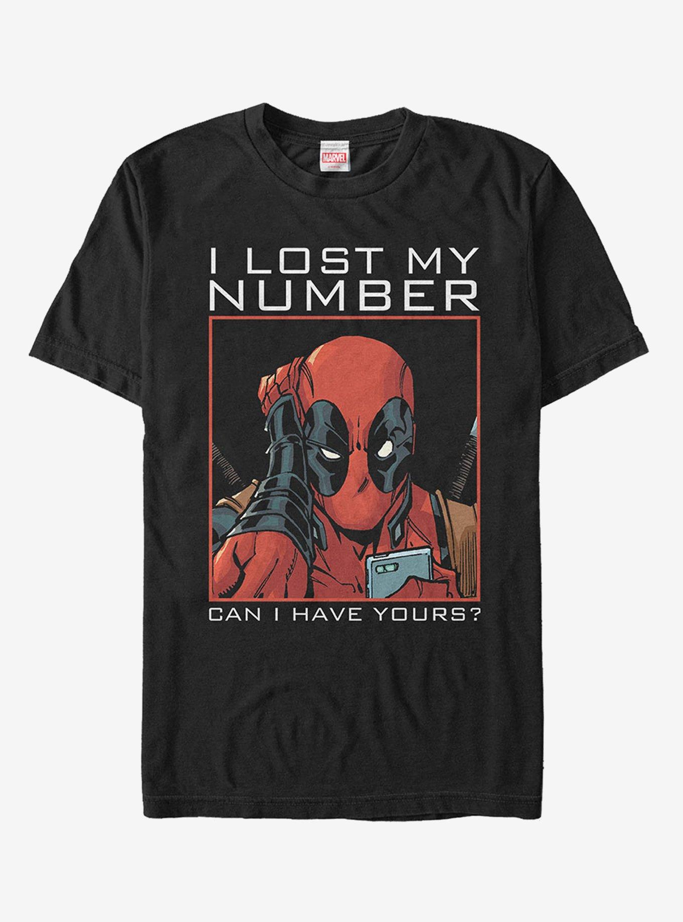 Marvel Deadpool Wants Your Number T-Shirt, BLACK, hi-res