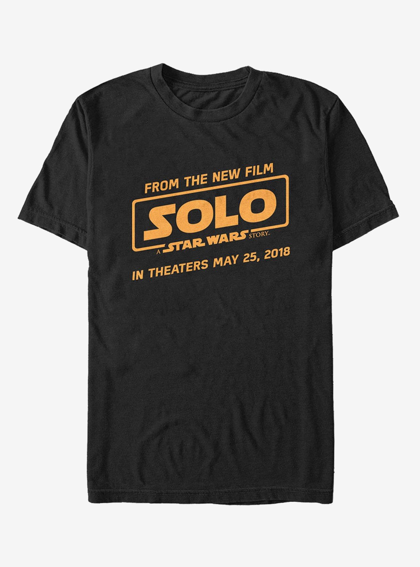 Star Wars Solo A Star Wars Story In Theaters Logo Text T-Shirt