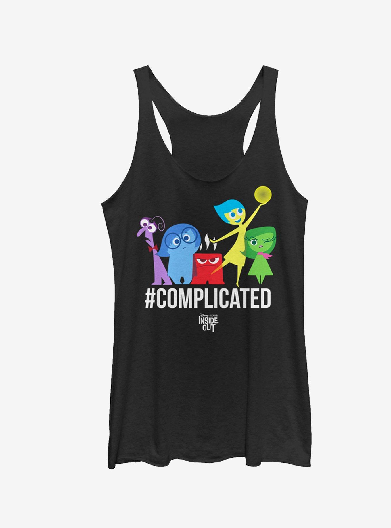 Disney Pixar Inside Out Complicated Emotions Girls Tank, BLK HTR, hi-res