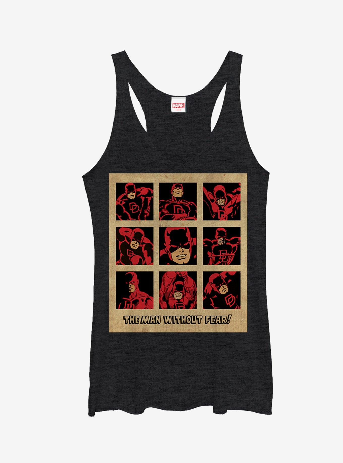 Marvel Daredevil Classic Man Without Fear Girls Tanks, BLK HTR, hi-res