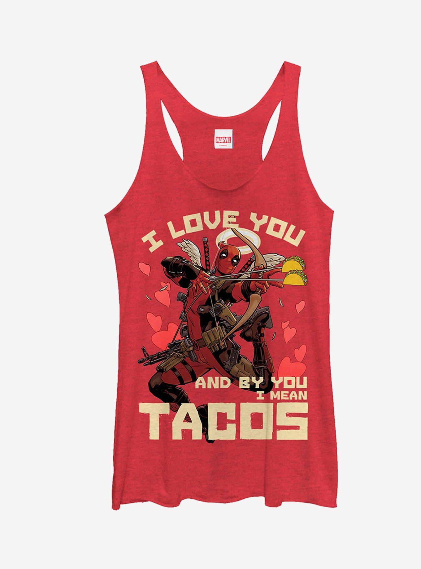 Marvel Deadpool Taco Cupid Girls Tank