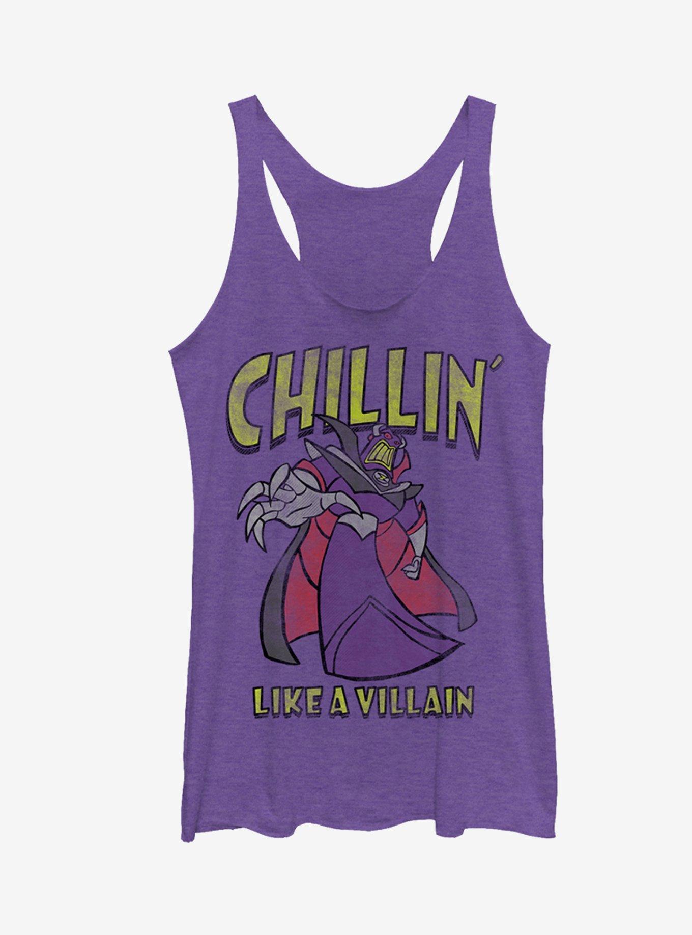 Toy Story Emperor Zurg Chillin Like a Villain Girls Tanks - PURPLE