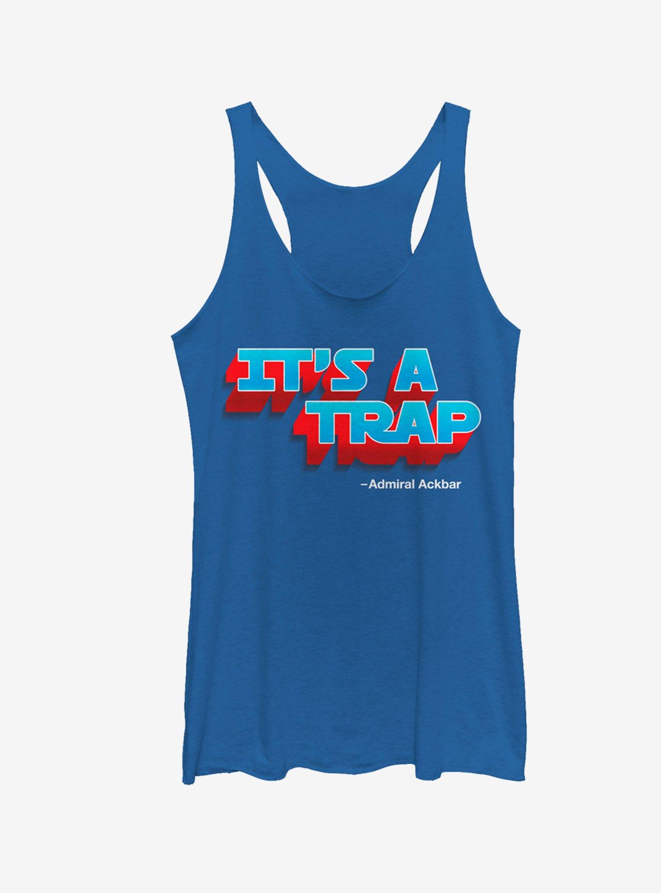 Star Wars It's a Trap Ackbar Quote Girls Tanks, , hi-res