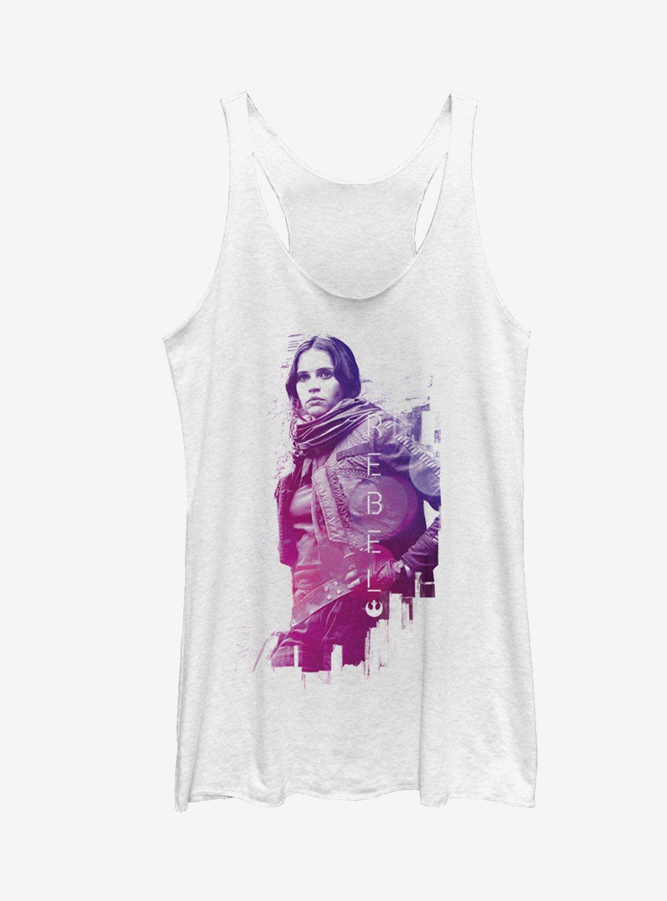 Star Wars Jyn Rebel Stance Girls Tanks, WHITE HTR, hi-res